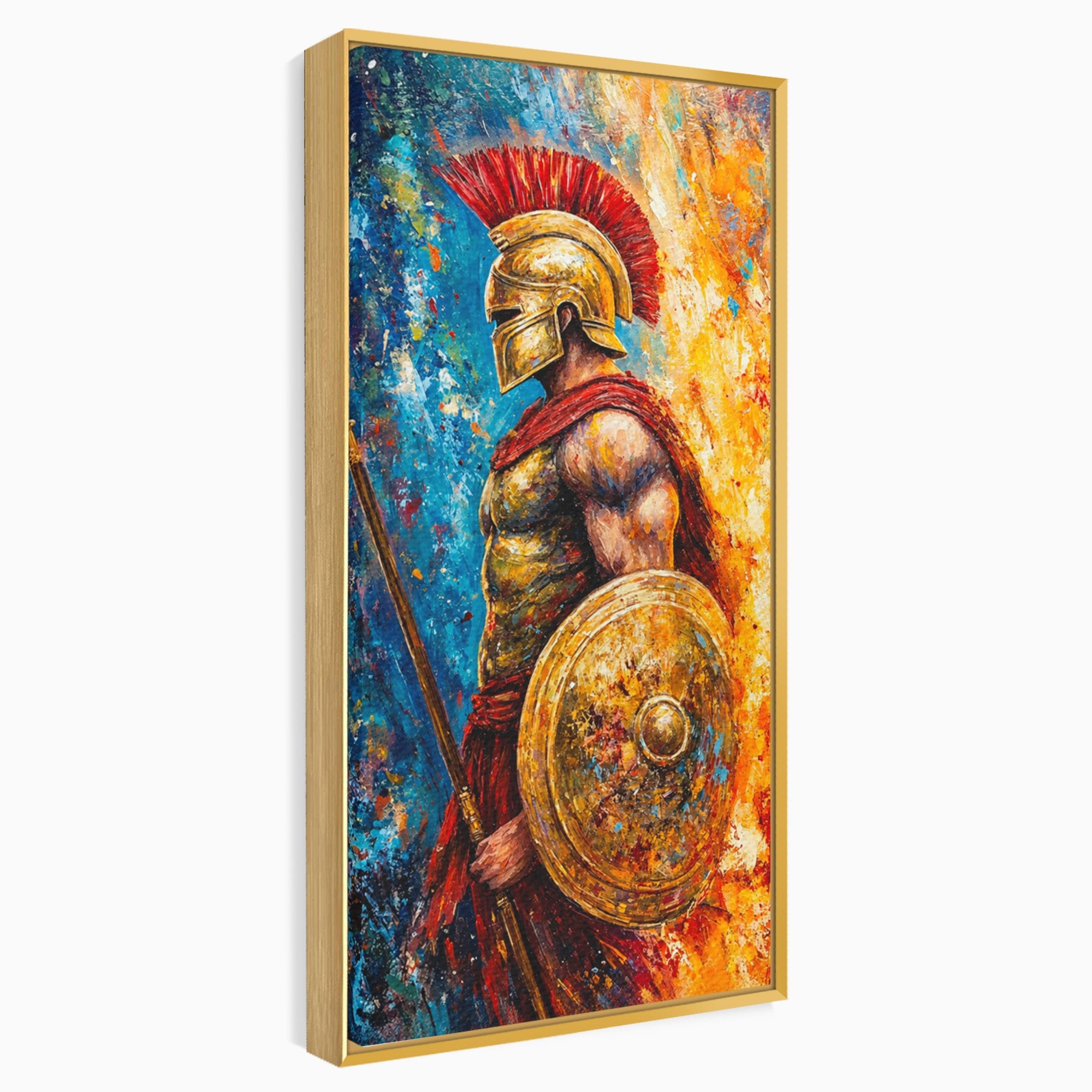 Tablou Canvas Premium LuxCanva® T1030, Razboinicul Spartan, Razboinic, Spartan, Istoric, Arta, Dormitor, Living, Culori Vibrante