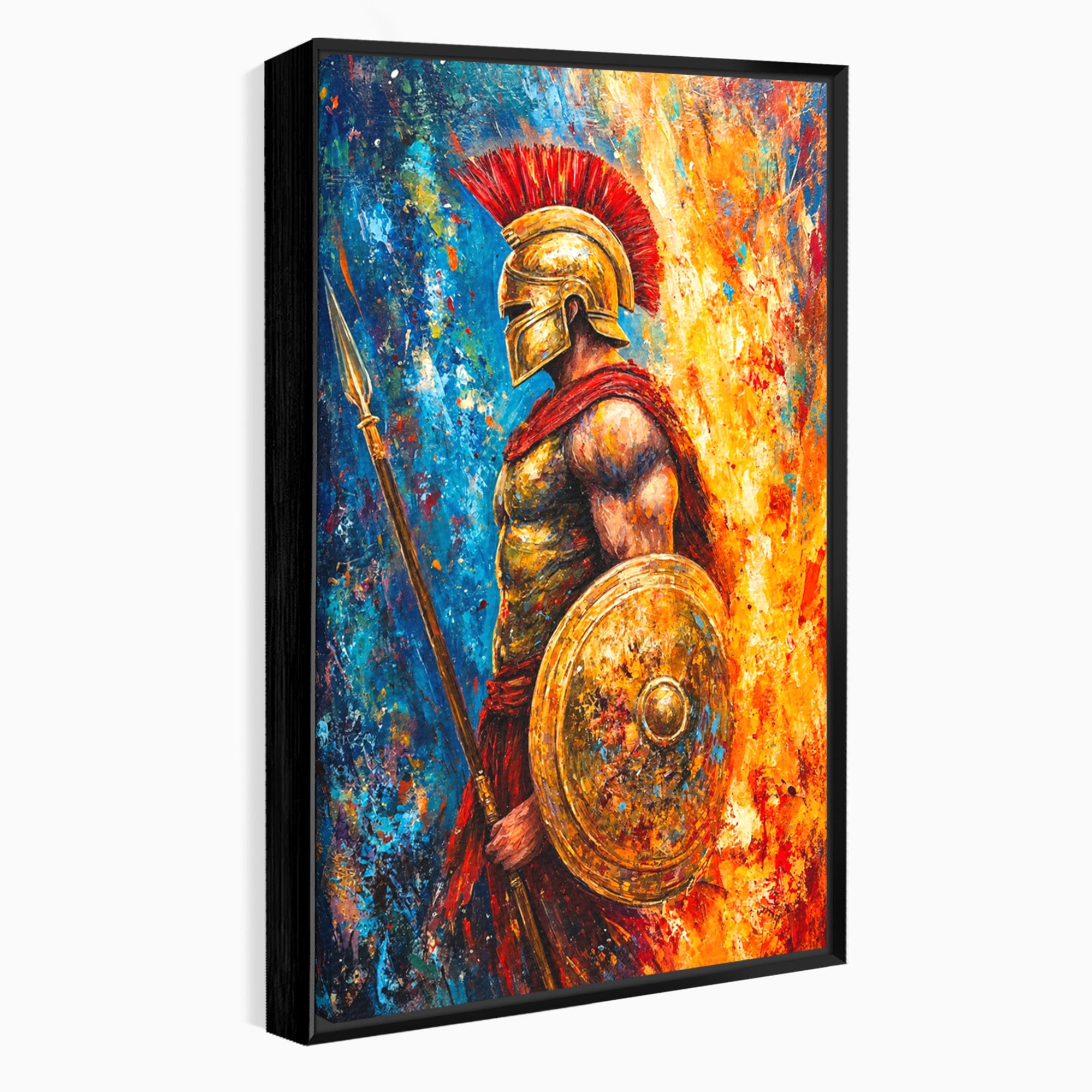 Tablou Canvas Premium LuxCanva® T1030, Razboinicul Spartan, Razboinic, Spartan, Istoric, Arta, Dormitor, Living, Culori Vibrante