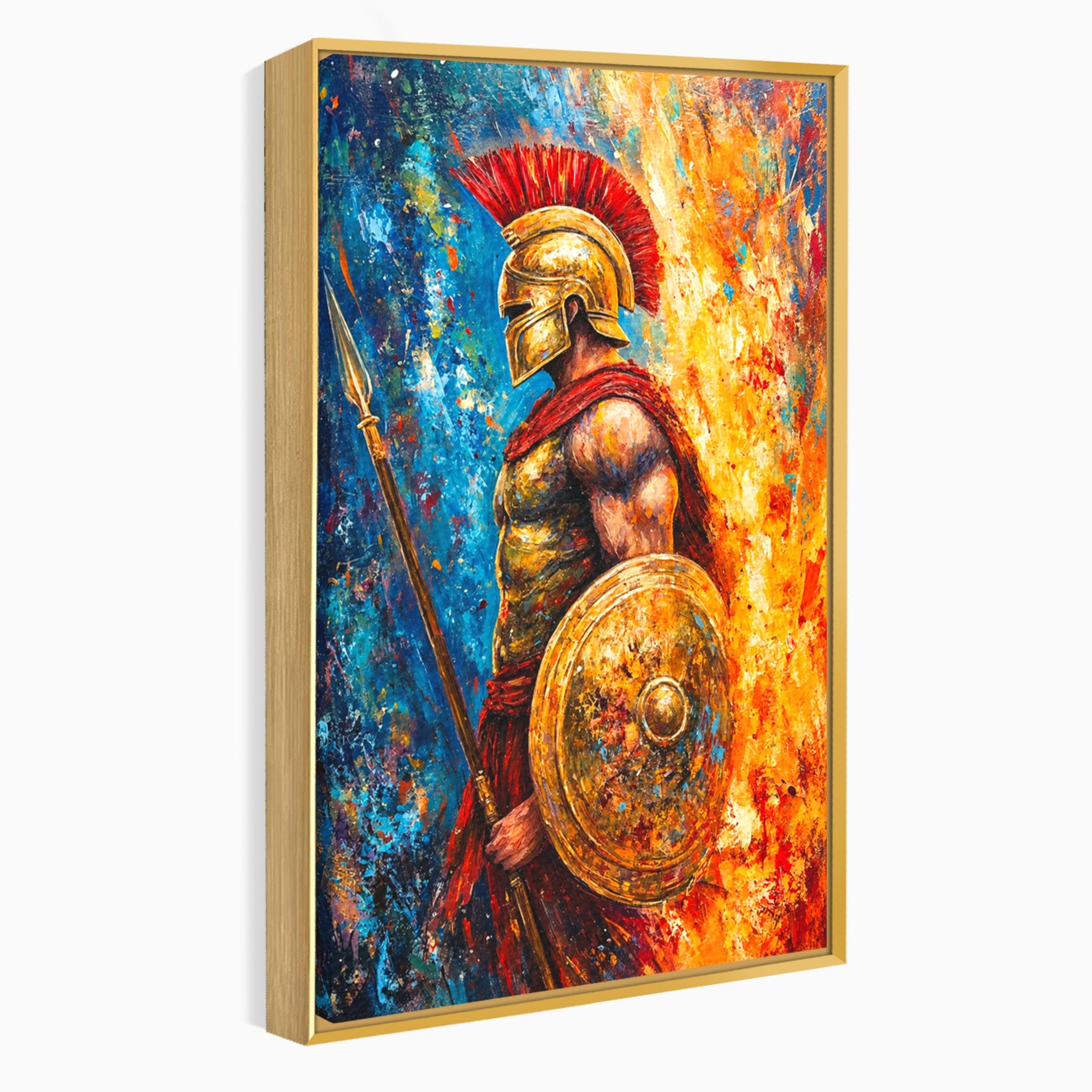 Tablou Canvas Premium LuxCanva® T1030, Razboinicul Spartan, Razboinic, Spartan, Istoric, Arta, Dormitor, Living, Culori Vibrante