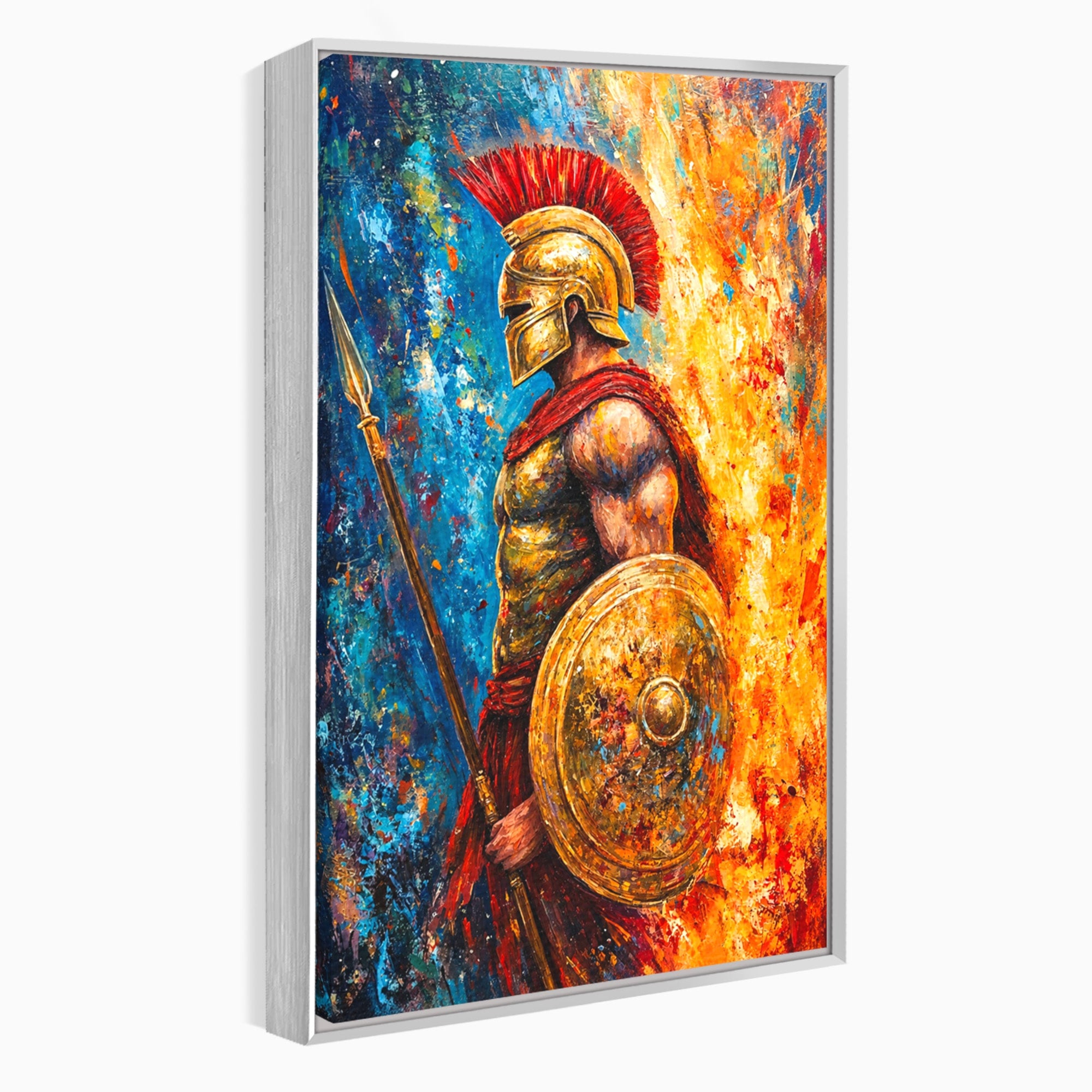 Tablou Canvas Premium LuxCanva® T1030, Razboinicul Spartan, Razboinic, Spartan, Istoric, Arta, Dormitor, Living, Culori Vibrante