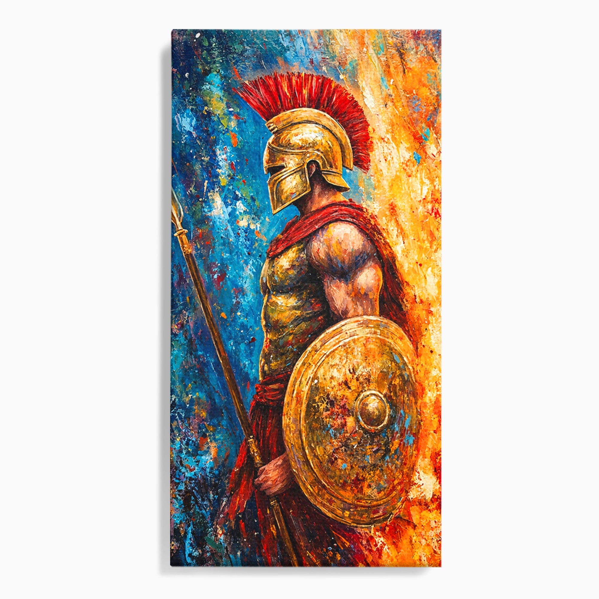 Tablou Canvas Premium LuxCanva® T1030, Razboinicul Spartan, Razboinic, Spartan, Istoric, Arta, Dormitor, Living, Culori Vibrante