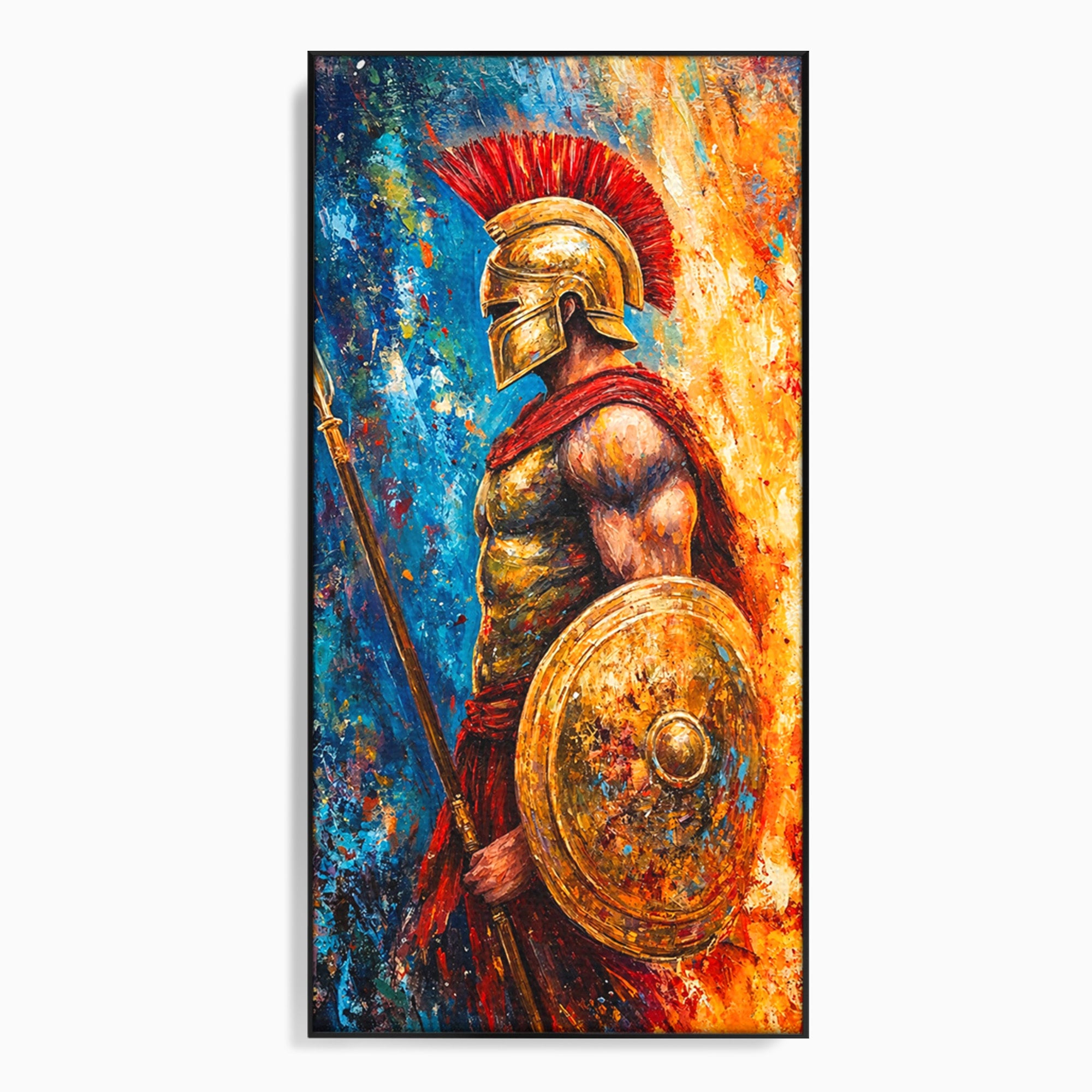 Tablou Canvas Premium LuxCanva® T1030, Razboinicul Spartan, Razboinic, Spartan, Istoric, Arta, Dormitor, Living, Culori Vibrante