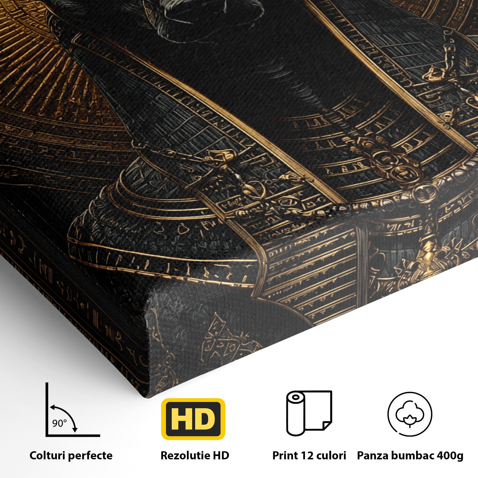 Tablou Canvas Premium LuxCanva® T1031, Anubis Regal, Anubis, Egipt, Mitologie, Regal, Dormitor, Living, Culori Vibrante