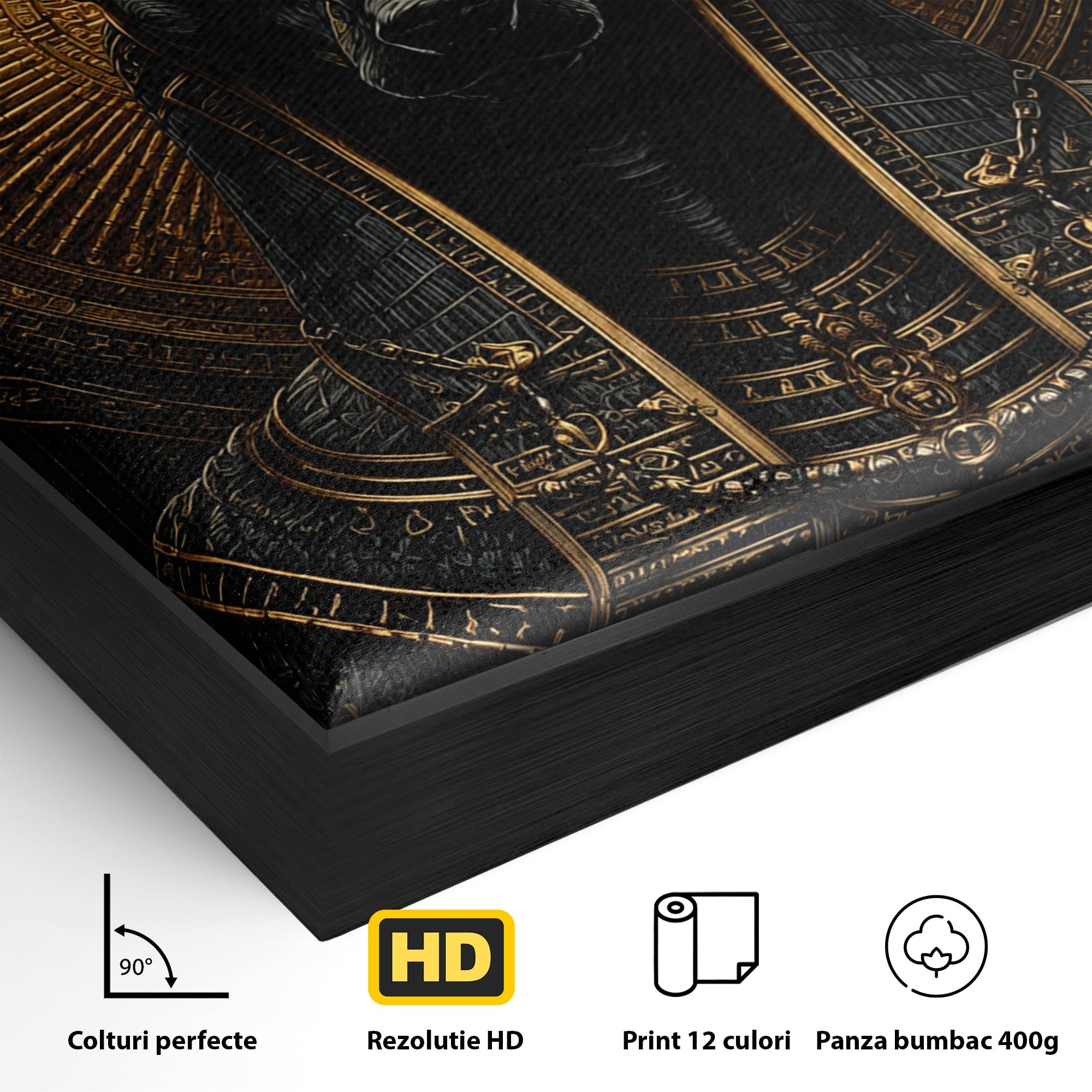 Tablou Canvas Premium LuxCanva® T1031, Anubis Regal, Anubis, Egipt, Mitologie, Regal, Dormitor, Living, Culori Vibrante