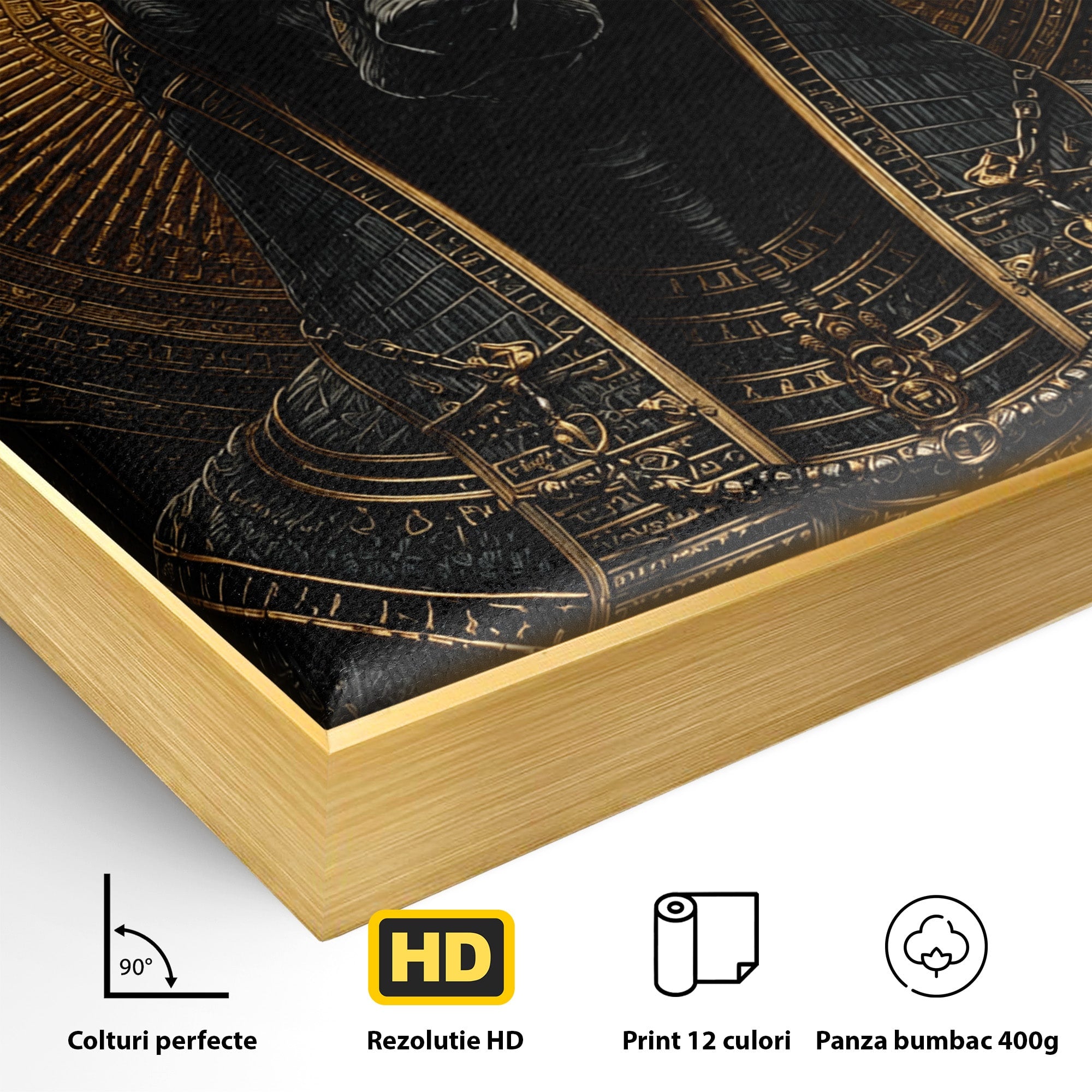 Tablou Canvas Premium LuxCanva® T1031, Anubis Regal, Anubis, Egipt, Mitologie, Regal, Dormitor, Living, Culori Vibrante
