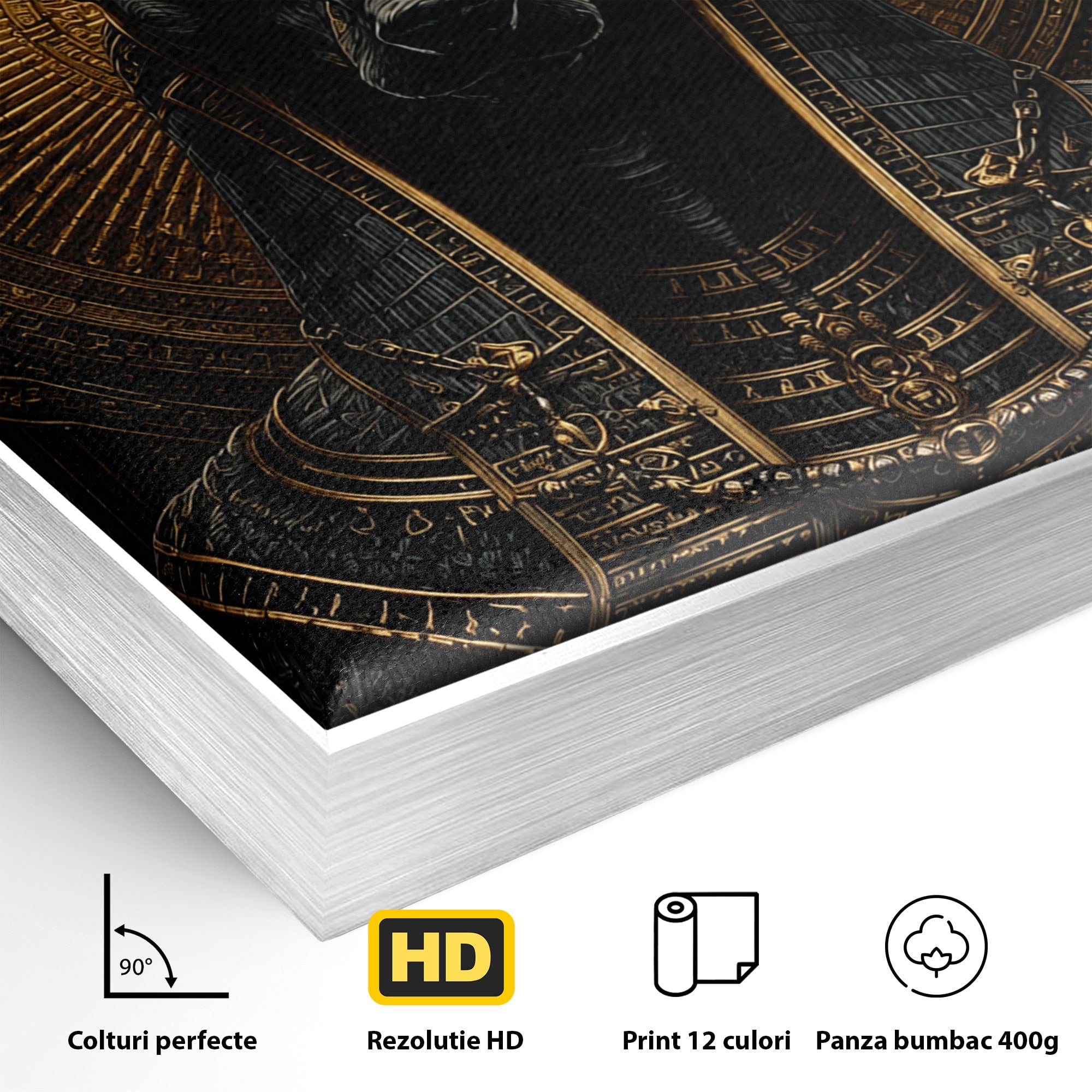 Tablou Canvas Premium LuxCanva® T1031, Anubis Regal, Anubis, Egipt, Mitologie, Regal, Dormitor, Living, Culori Vibrante