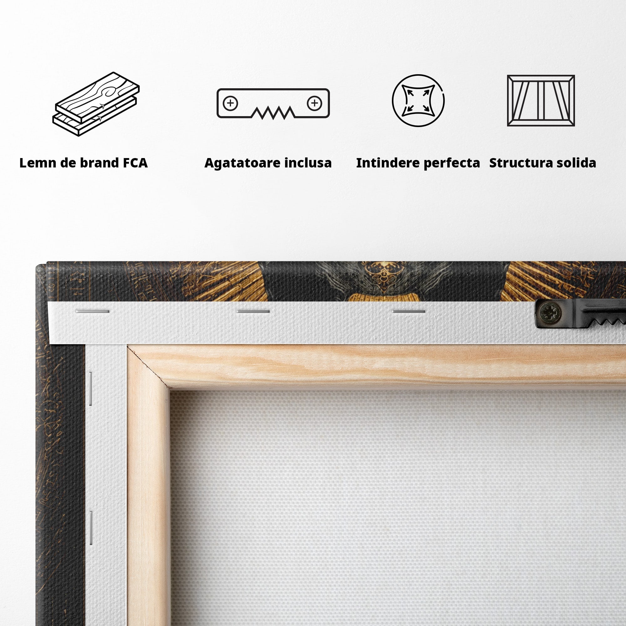 Tablou Canvas Premium LuxCanva® T1031, Anubis Regal, Anubis, Egipt, Mitologie, Regal, Dormitor, Living, Culori Vibrante