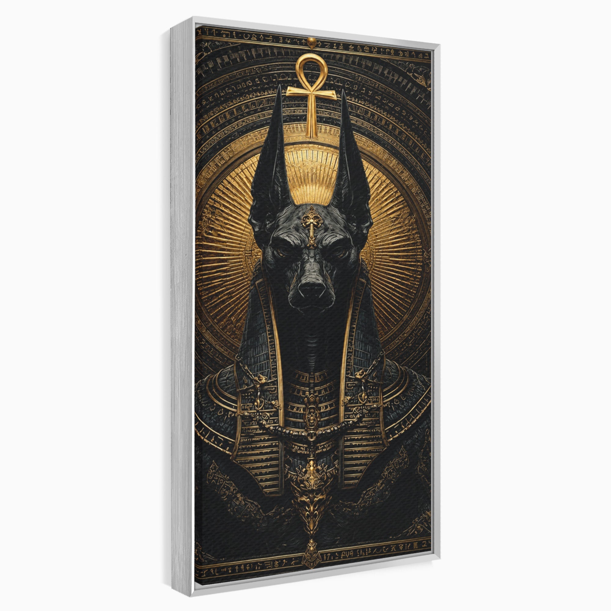 Tablou Canvas Premium LuxCanva® T1031, Anubis Regal, Anubis, Egipt, Mitologie, Regal, Dormitor, Living, Culori Vibrante
