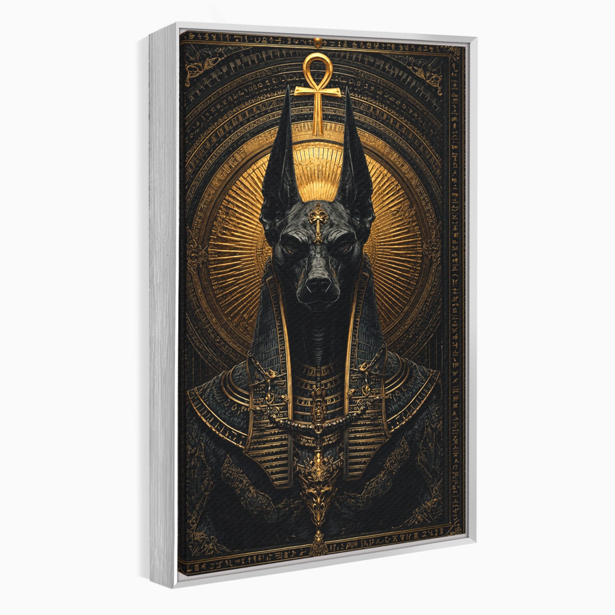 Tablou Canvas Premium LuxCanva® T1031, Anubis Regal, Anubis, Egipt, Mitologie, Regal, Dormitor, Living, Culori Vibrante