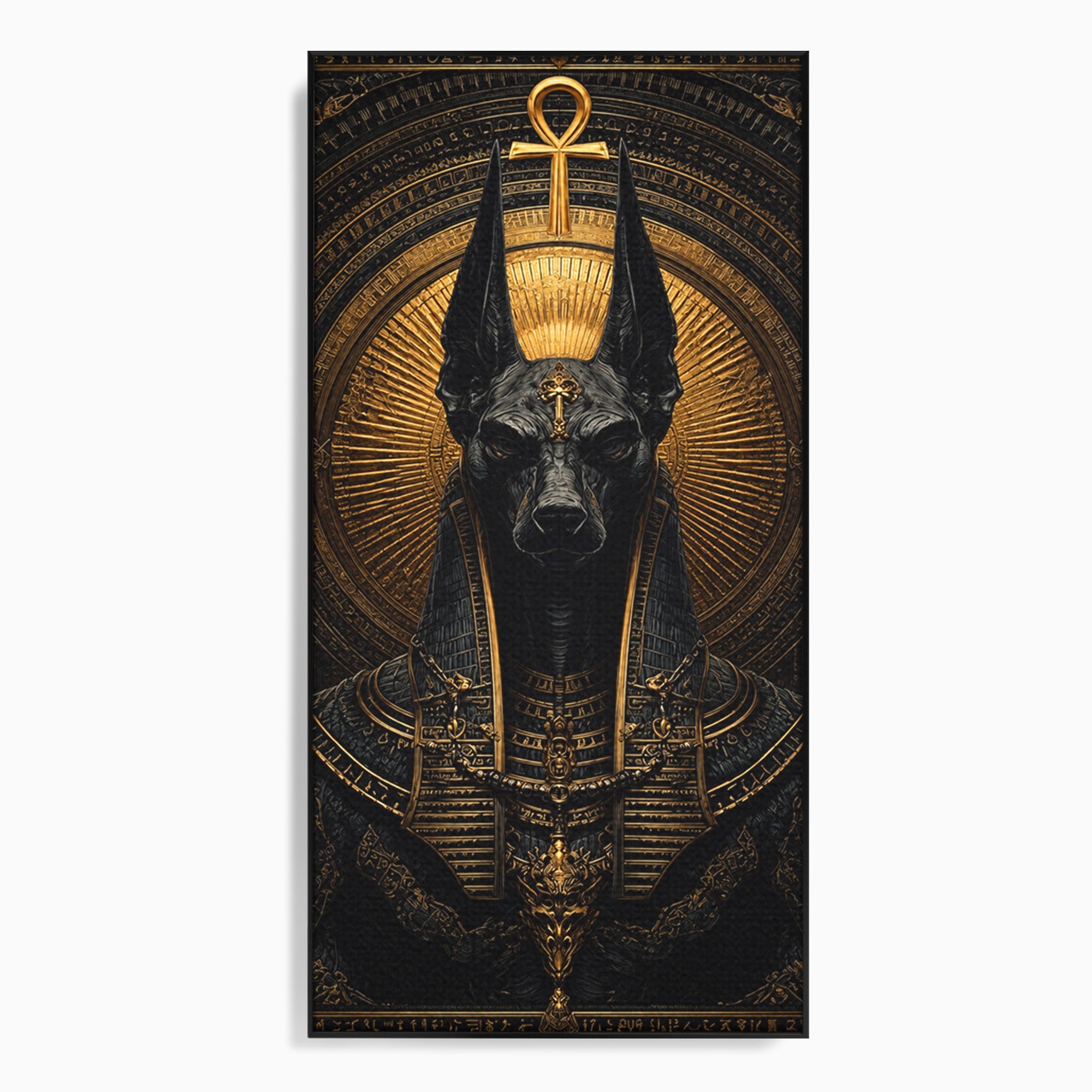 Tablou Canvas Premium LuxCanva® T1031, Anubis Regal, Anubis, Egipt, Mitologie, Regal, Dormitor, Living, Culori Vibrante