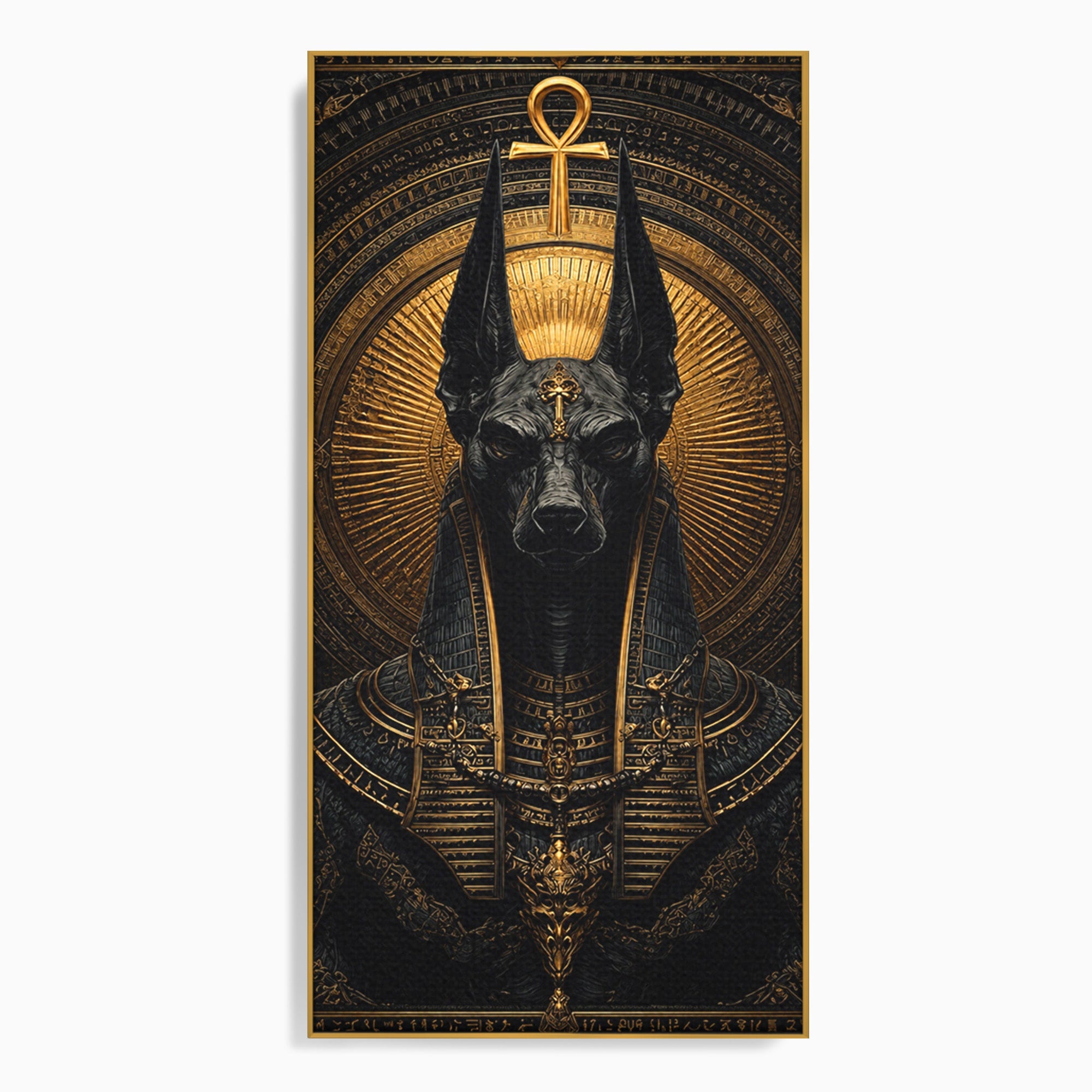 Tablou Canvas Premium LuxCanva® T1031, Anubis Regal, Anubis, Egipt, Mitologie, Regal, Dormitor, Living, Culori Vibrante