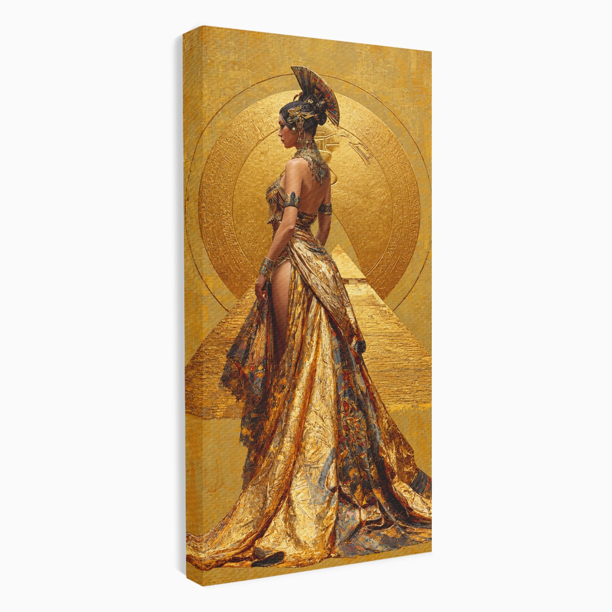 Tablou Canvas Premium LuxCanva® T1032, Regina Egipteana, Egipt, Regina, Portret, Istorie, Eleganta, Dormitor, Culori Vibrante