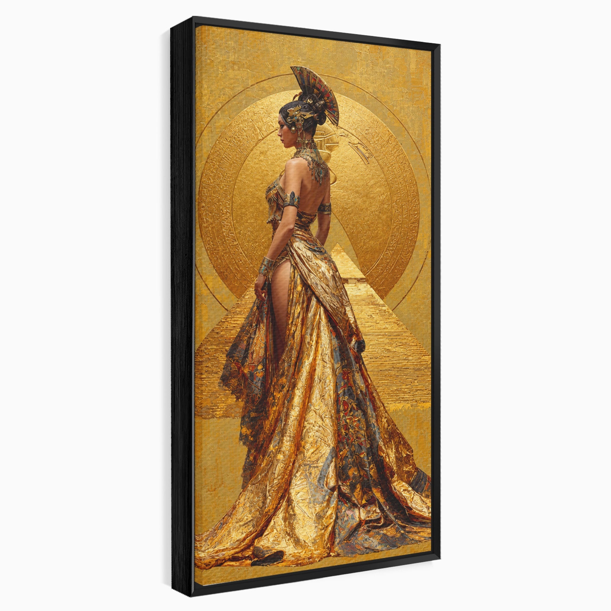 Tablou Canvas Premium LuxCanva® T1032, Regina Egipteana, Egipt, Regina, Portret, Istorie, Eleganta, Dormitor, Culori Vibrante