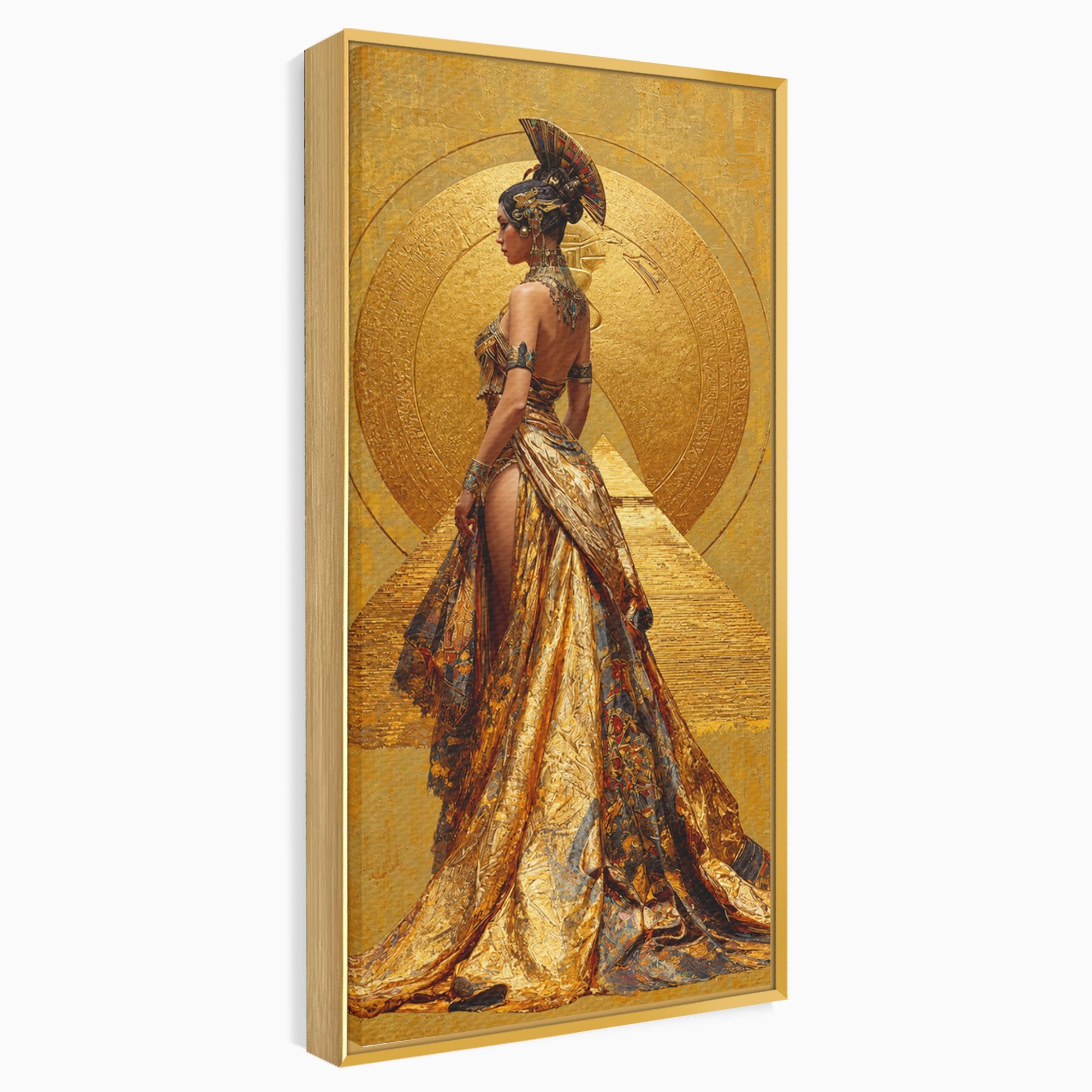 Tablou Canvas Premium LuxCanva® T1032, Regina Egipteana, Egipt, Regina, Portret, Istorie, Eleganta, Dormitor, Culori Vibrante