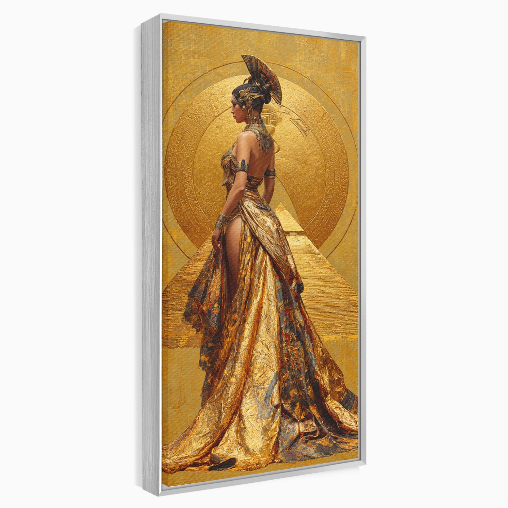 Tablou Canvas Premium LuxCanva® T1032, Regina Egipteana, Egipt, Regina, Portret, Istorie, Eleganta, Dormitor, Culori Vibrante