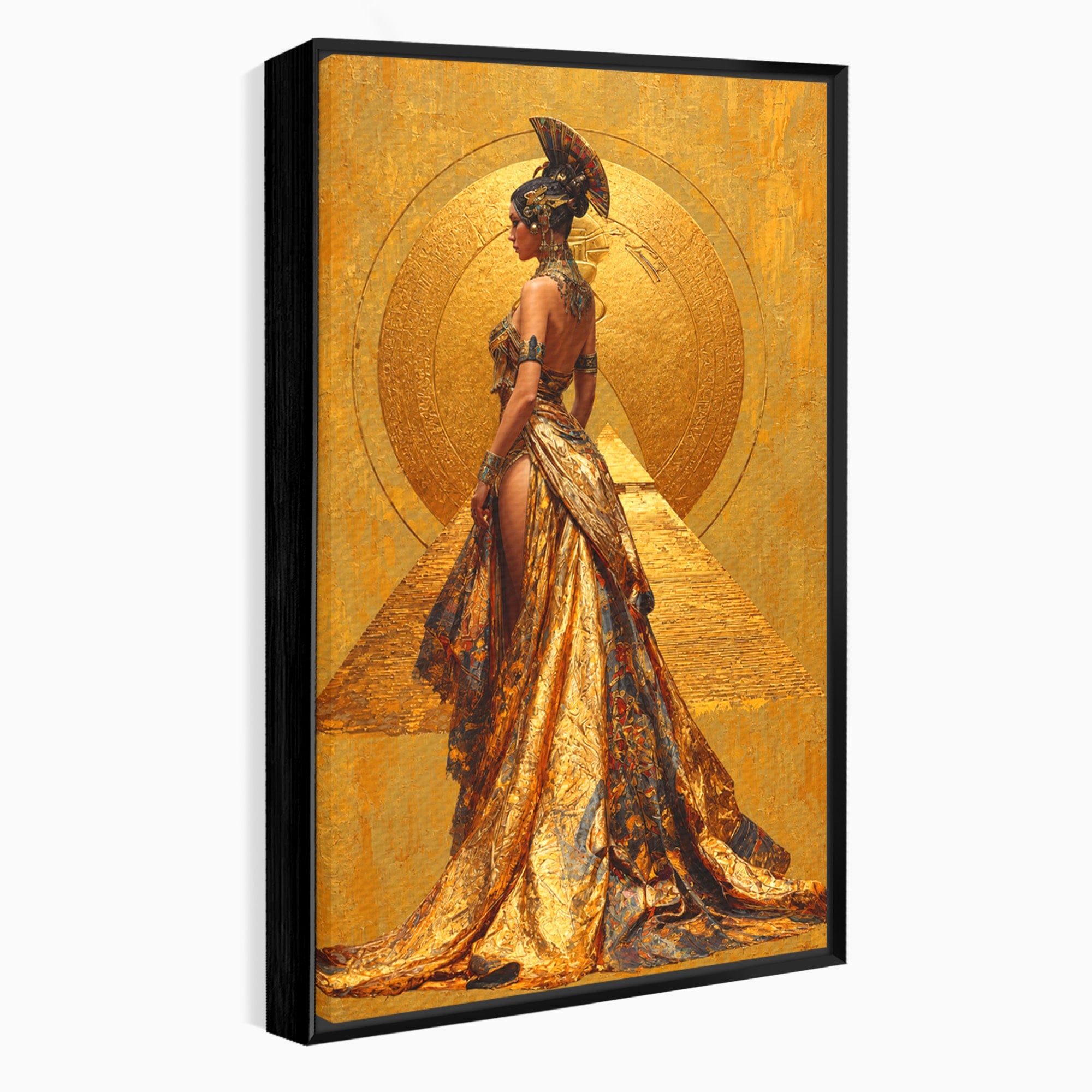 Tablou Canvas Premium LuxCanva® T1032, Regina Egipteana, Egipt, Regina, Portret, Istorie, Eleganta, Dormitor, Culori Vibrante