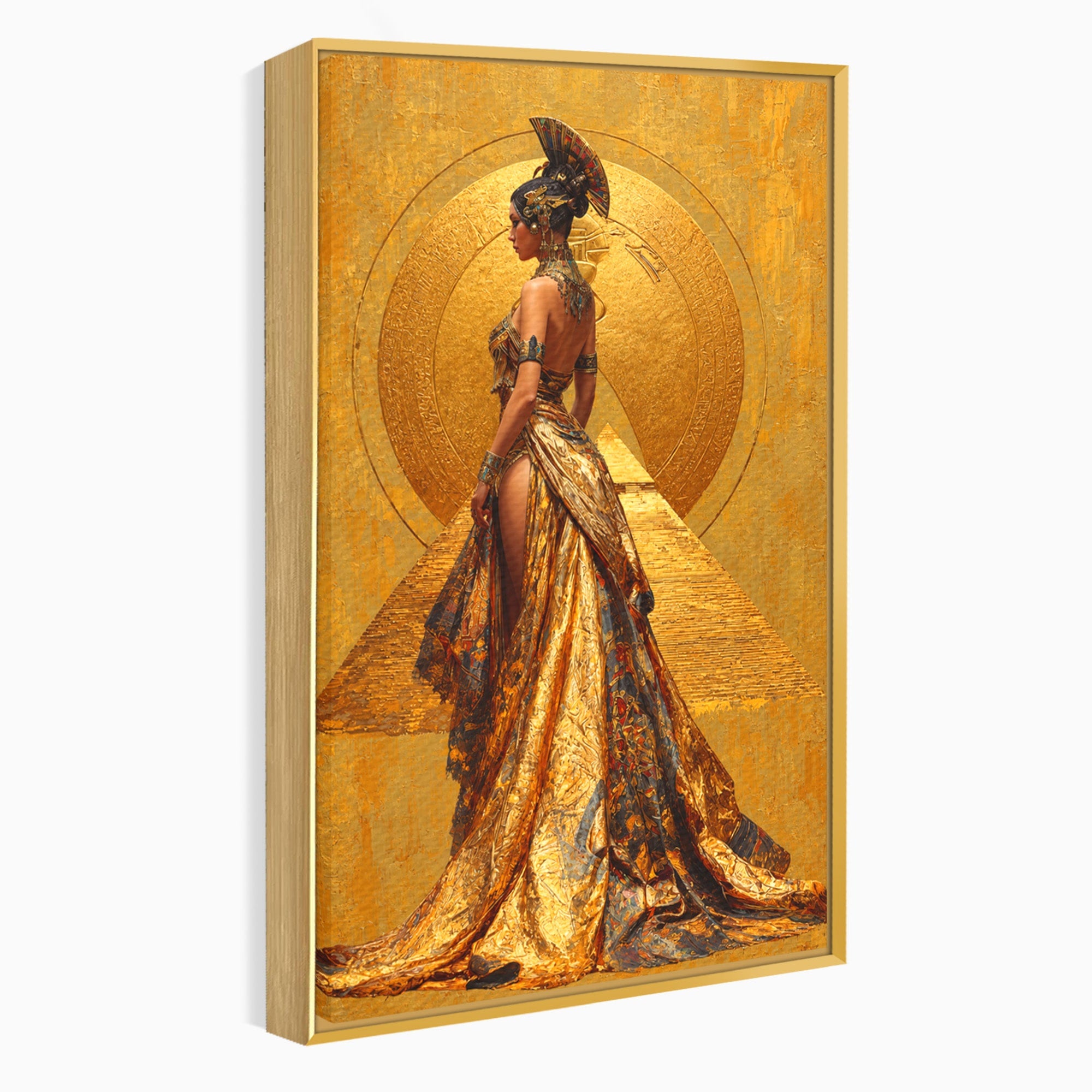 Tablou Canvas Premium LuxCanva® T1032, Regina Egipteana, Egipt, Regina, Portret, Istorie, Eleganta, Dormitor, Culori Vibrante