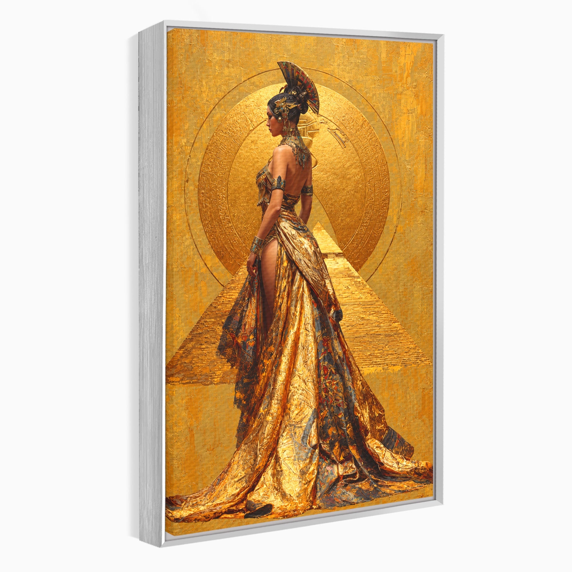 Tablou Canvas Premium LuxCanva® T1032, Regina Egipteana, Egipt, Regina, Portret, Istorie, Eleganta, Dormitor, Culori Vibrante