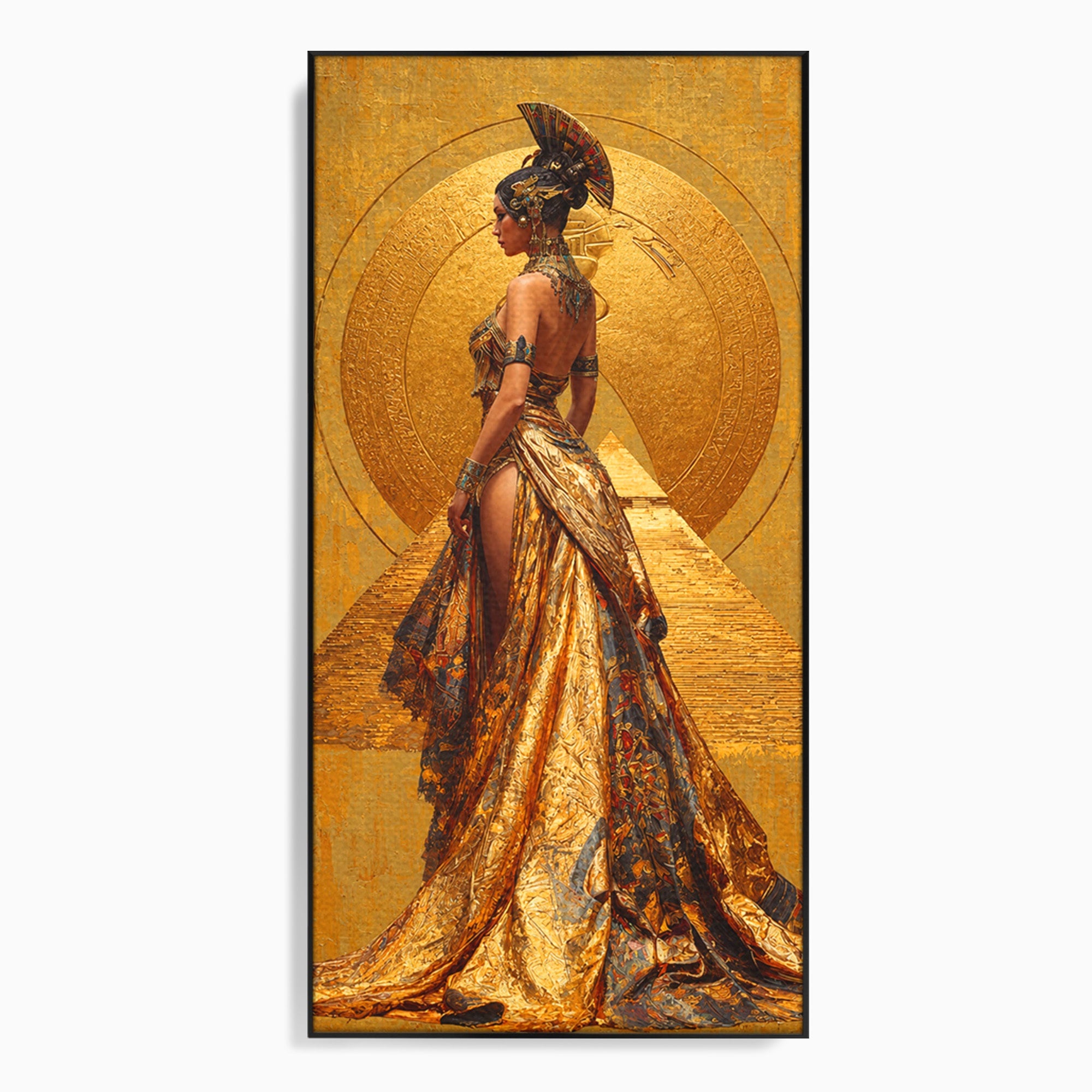 Tablou Canvas Premium LuxCanva® T1032, Regina Egipteana, Egipt, Regina, Portret, Istorie, Eleganta, Dormitor, Culori Vibrante