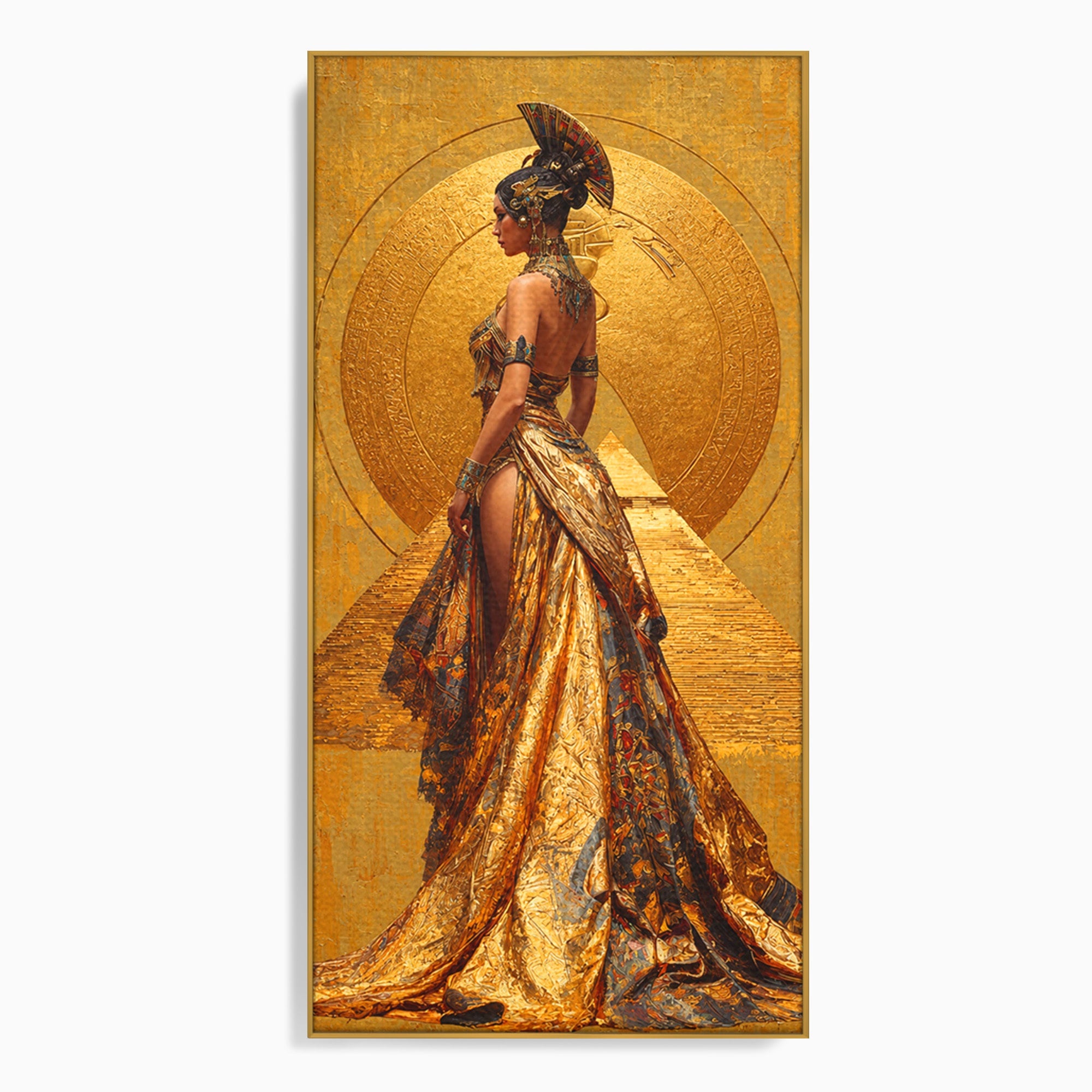 Tablou Canvas Premium LuxCanva® T1032, Regina Egipteana, Egipt, Regina, Portret, Istorie, Eleganta, Dormitor, Culori Vibrante