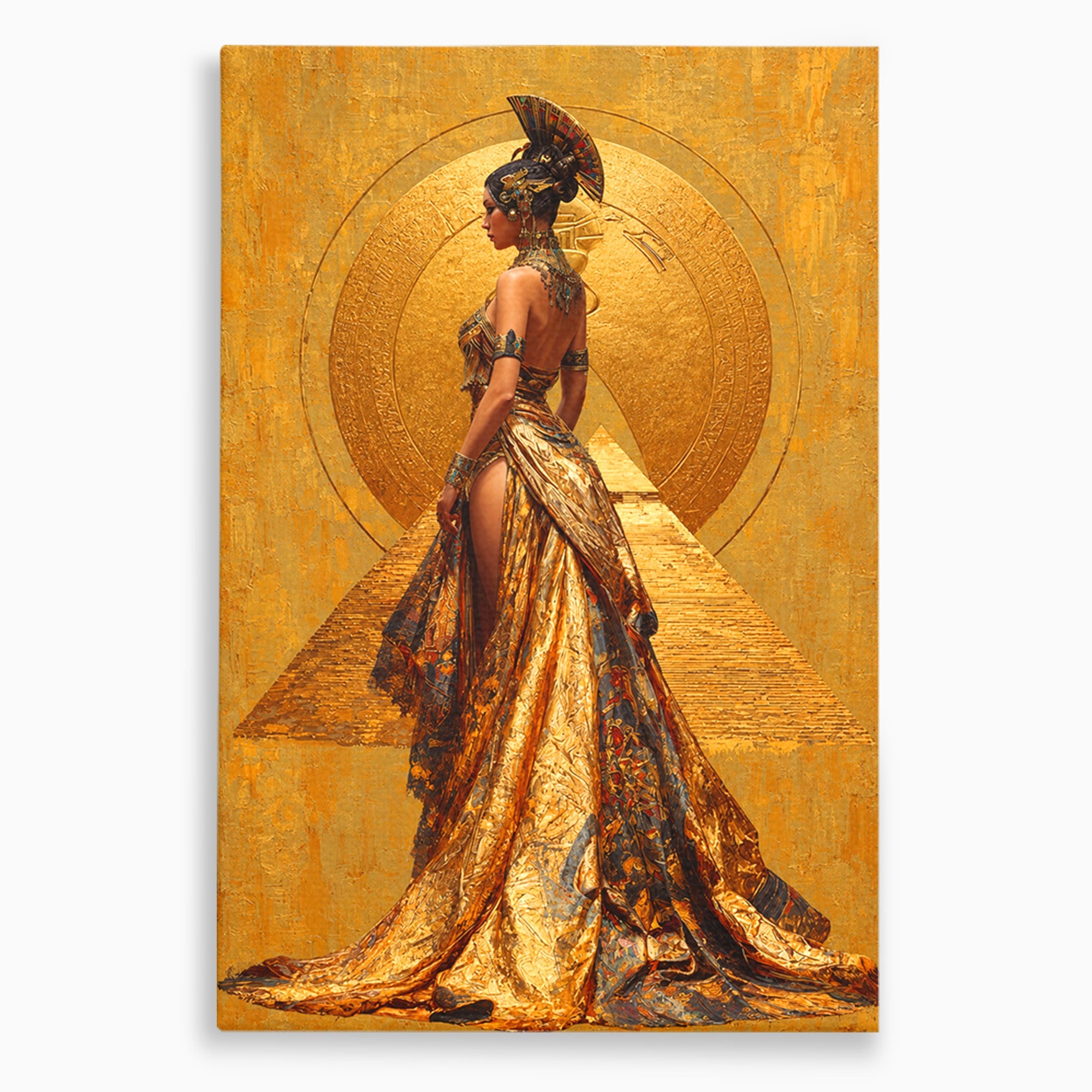 Tablou Canvas Premium LuxCanva® T1032, Regina Egipteana, Egipt, Regina, Portret, Istorie, Eleganta, Dormitor, Culori Vibrante