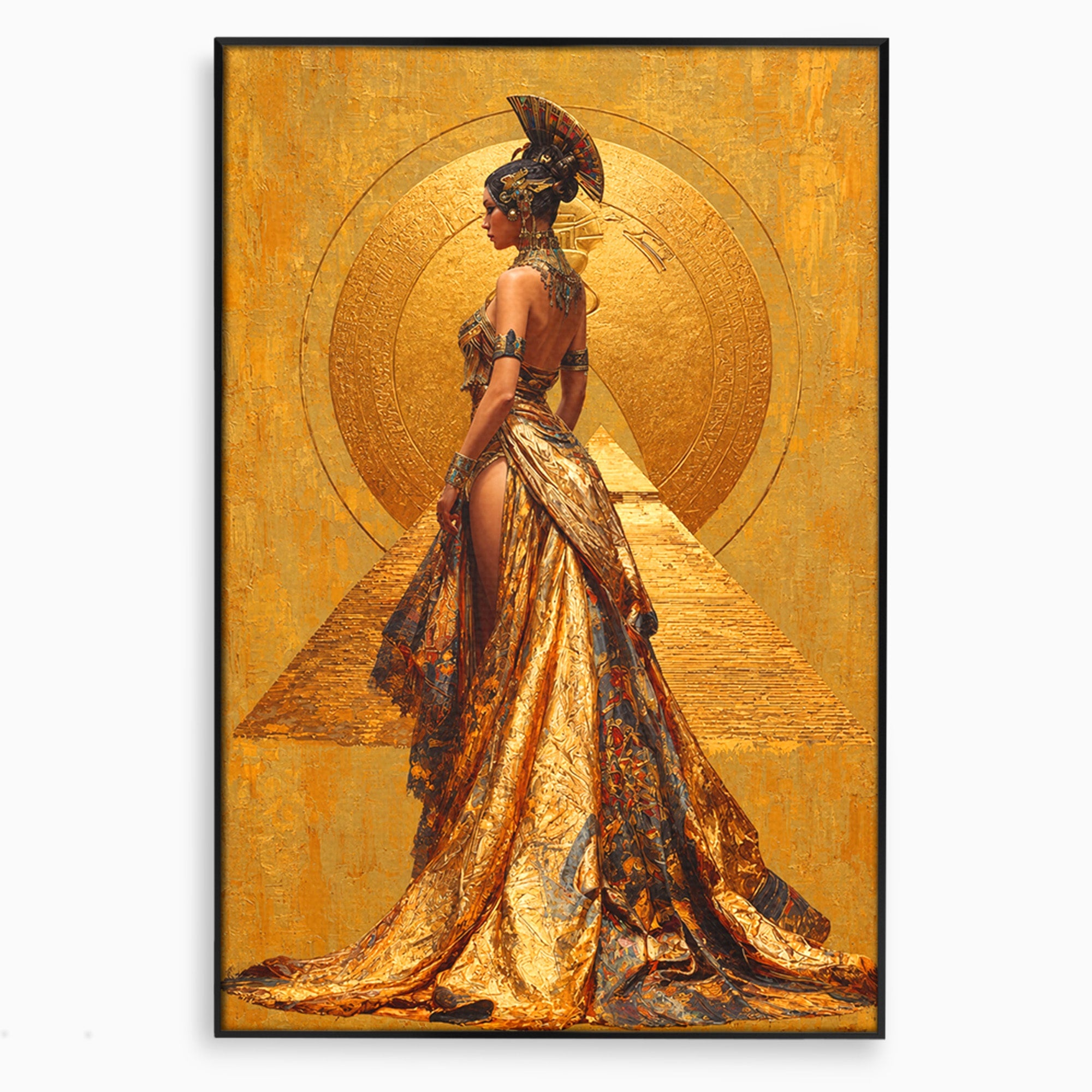 Tablou Canvas Premium LuxCanva® T1032, Regina Egipteana, Egipt, Regina, Portret, Istorie, Eleganta, Dormitor, Culori Vibrante