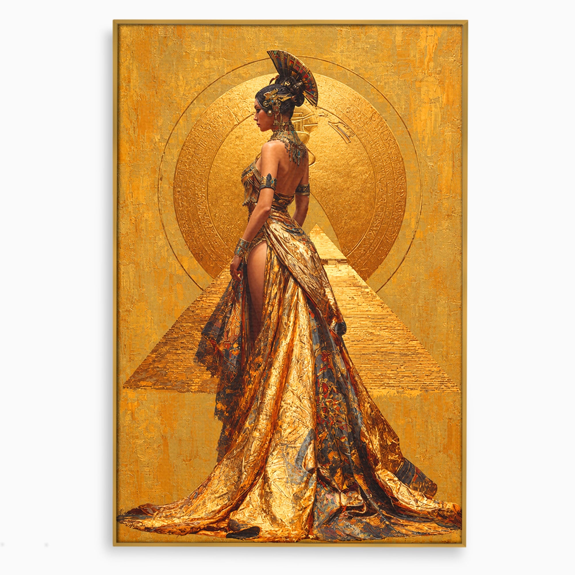 Tablou Canvas Premium LuxCanva® T1032, Regina Egipteana, Egipt, Regina, Portret, Istorie, Eleganta, Dormitor, Culori Vibrante