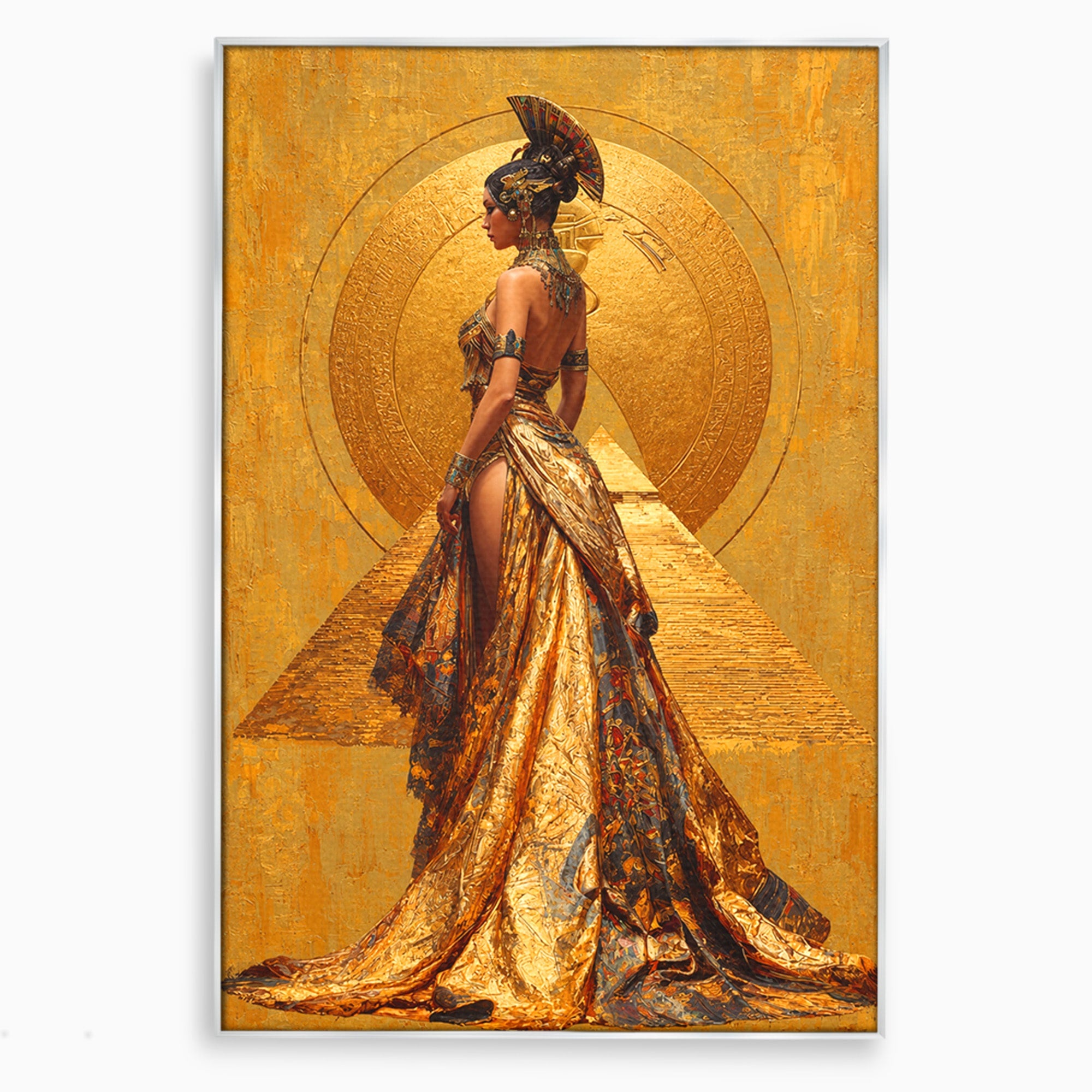 Tablou Canvas Premium LuxCanva® T1032, Regina Egipteana, Egipt, Regina, Portret, Istorie, Eleganta, Dormitor, Culori Vibrante