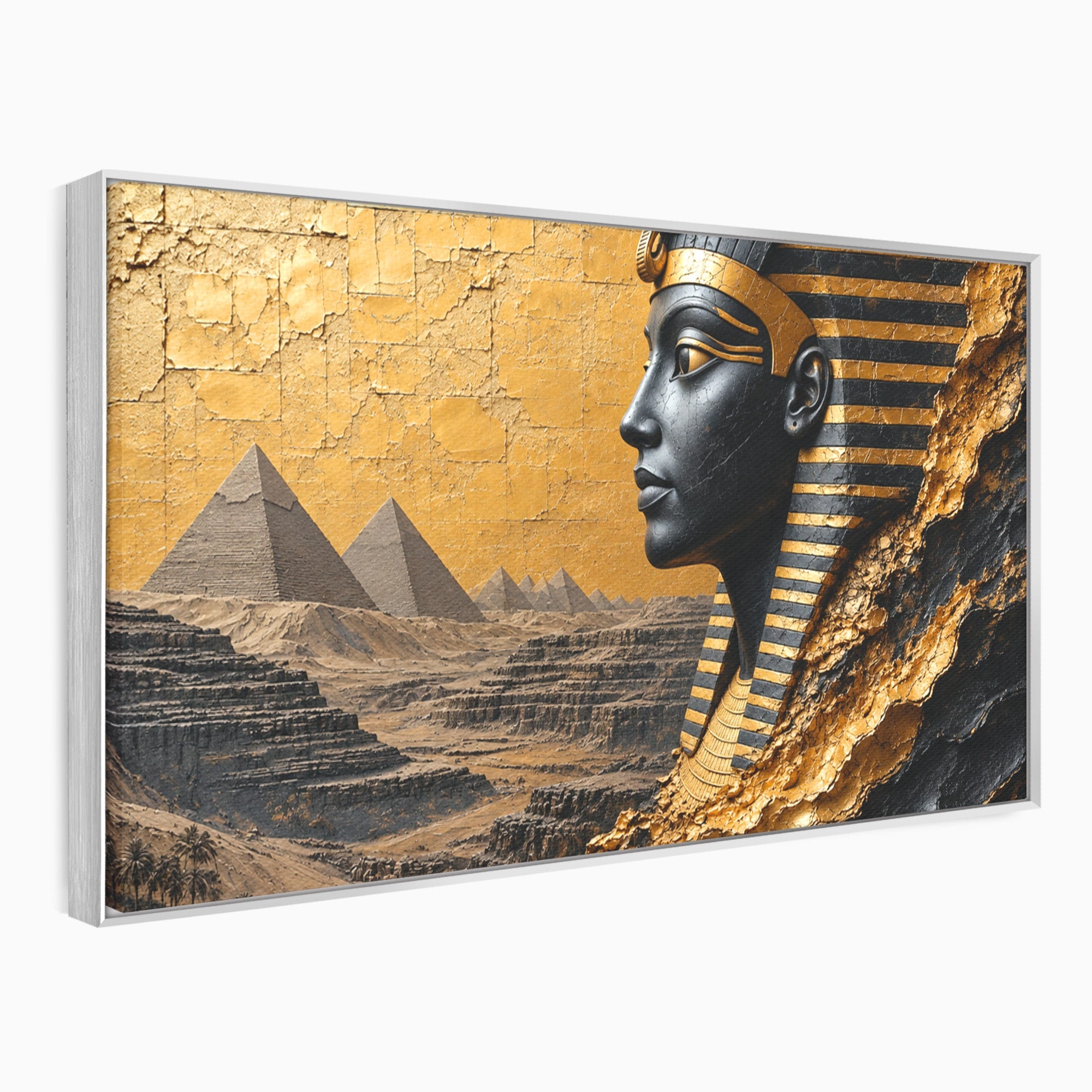 Tablou Canvas Premium LuxCanva® T1033, Faraonul Egiptean, Egipt, Faraon, Istorie, Piramida, Living, Culori Vibrante