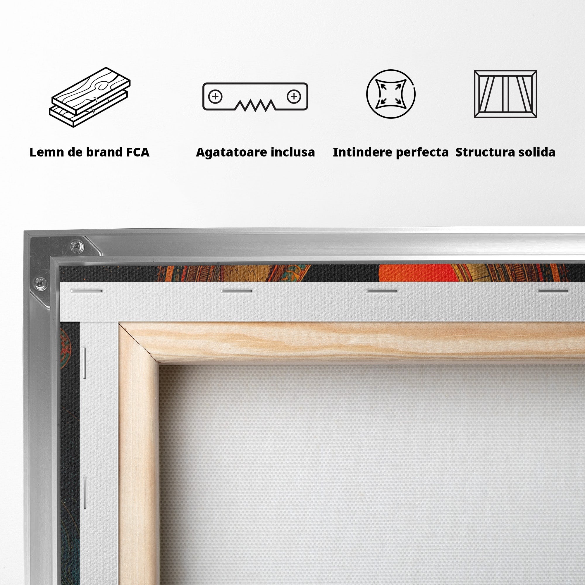 Tablou Canvas Premium LuxCanva® T1034, Vasul Zeilor Egipteni, Egipt, Mitologie, Zeitate, Vas, Piramide, Living, Culori Vibrante