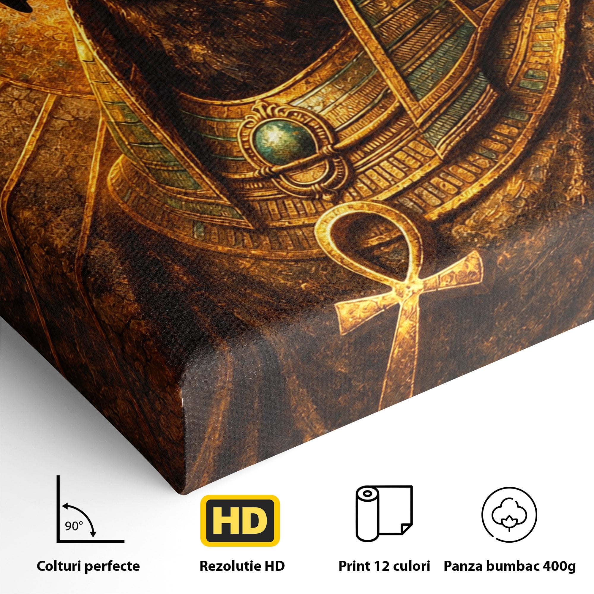 Tablou Canvas Premium LuxCanva® T1035, Zeul Egiptean Horus, Egipt, Mitologie, Zeitate, Vultur, Living, Culori Vibrante