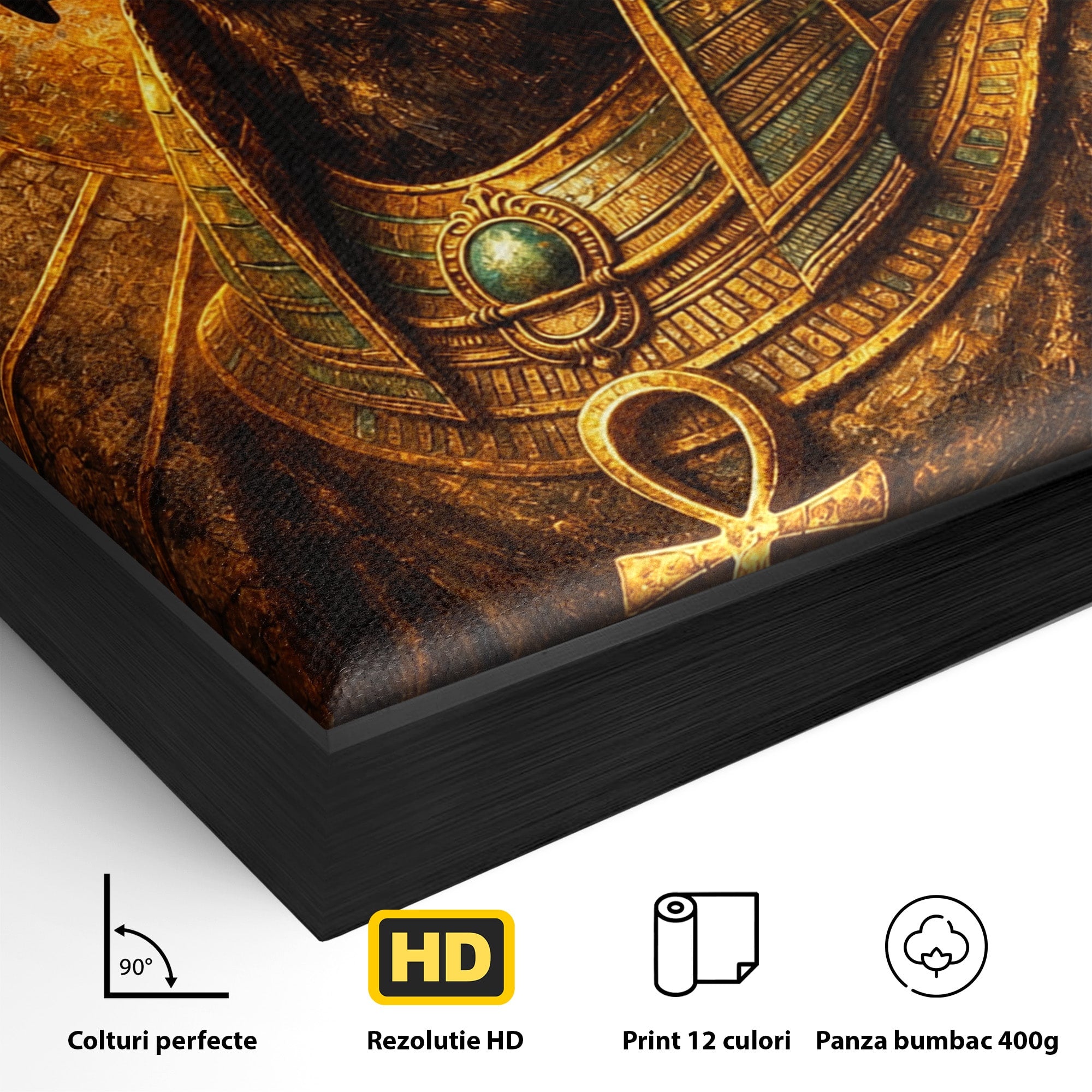 Tablou Canvas Premium LuxCanva® T1035, Zeul Egiptean Horus, Egipt, Mitologie, Zeitate, Vultur, Living, Culori Vibrante