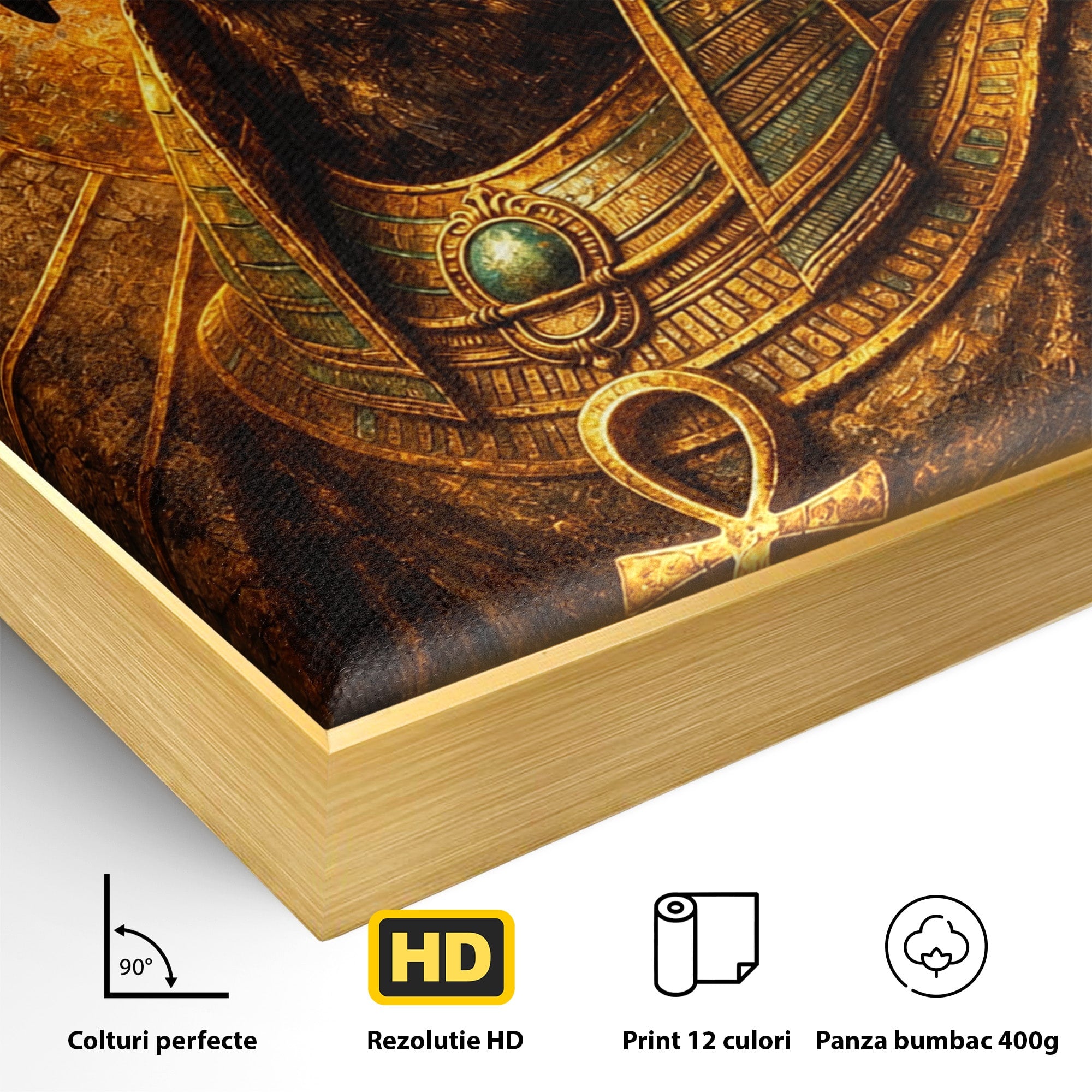 Tablou Canvas Premium LuxCanva® T1035, Zeul Egiptean Horus, Egipt, Mitologie, Zeitate, Vultur, Living, Culori Vibrante
