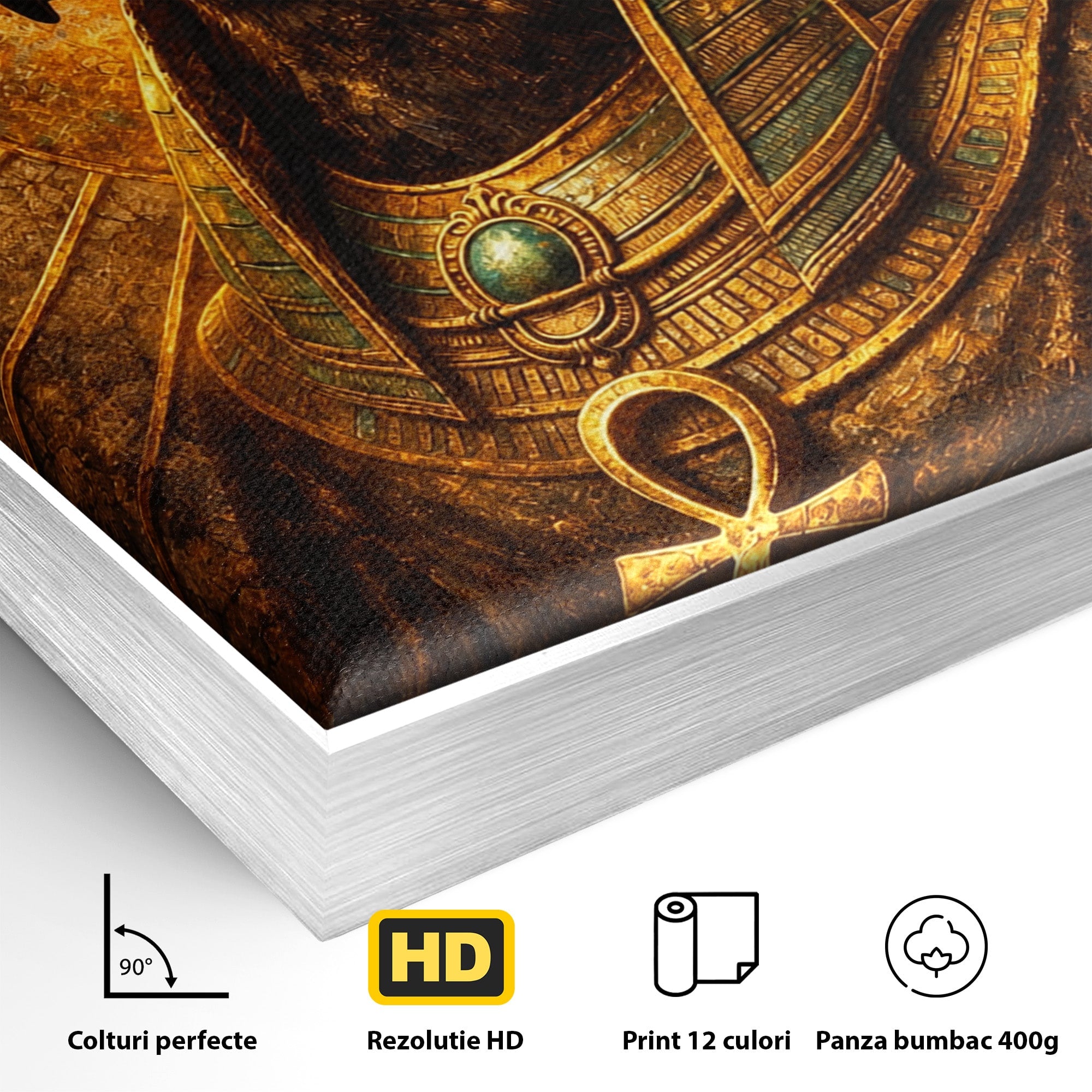 Tablou Canvas Premium LuxCanva® T1035, Zeul Egiptean Horus, Egipt, Mitologie, Zeitate, Vultur, Living, Culori Vibrante
