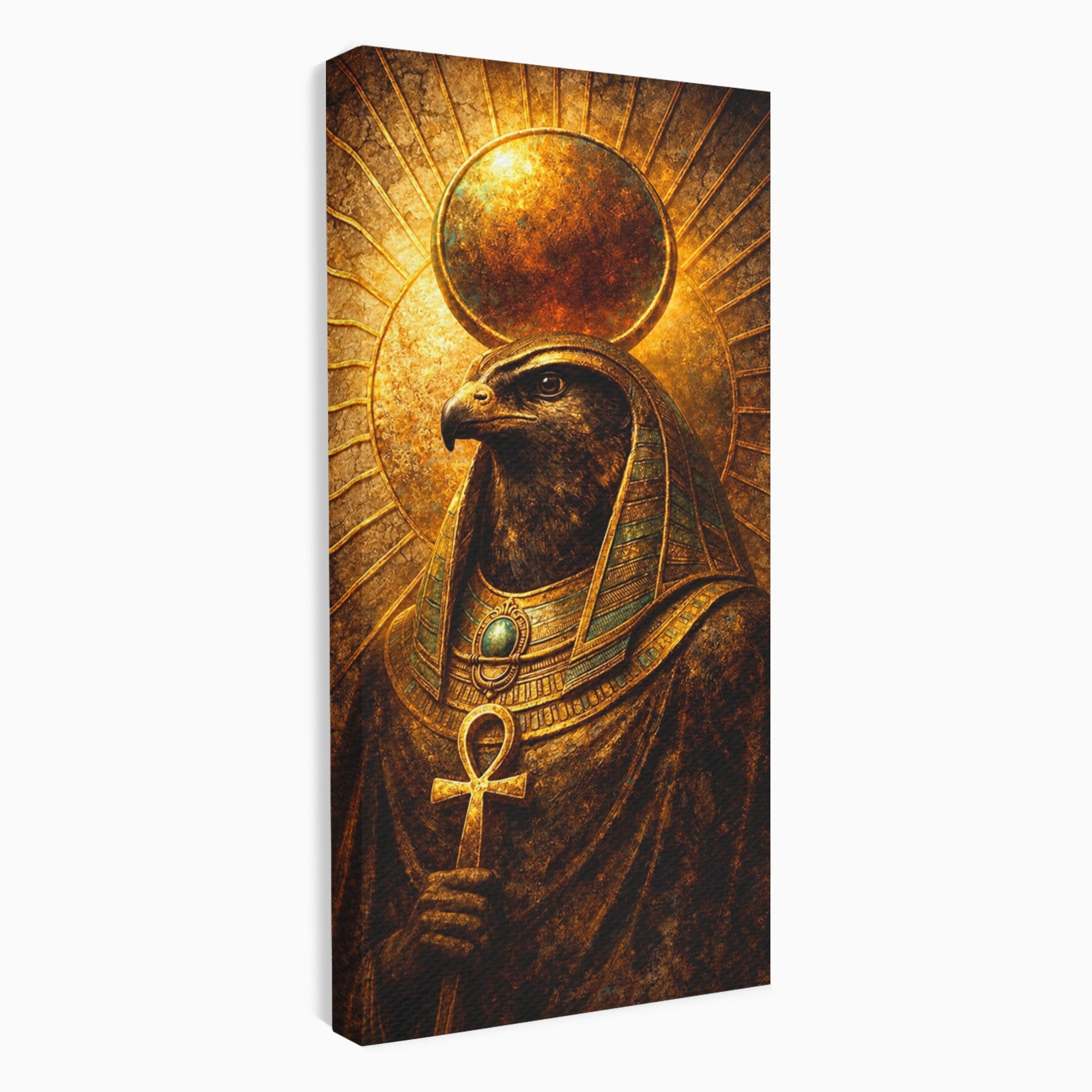 Tablou Canvas Premium LuxCanva® T1035, Zeul Egiptean Horus, Egipt, Mitologie, Zeitate, Vultur, Living, Culori Vibrante