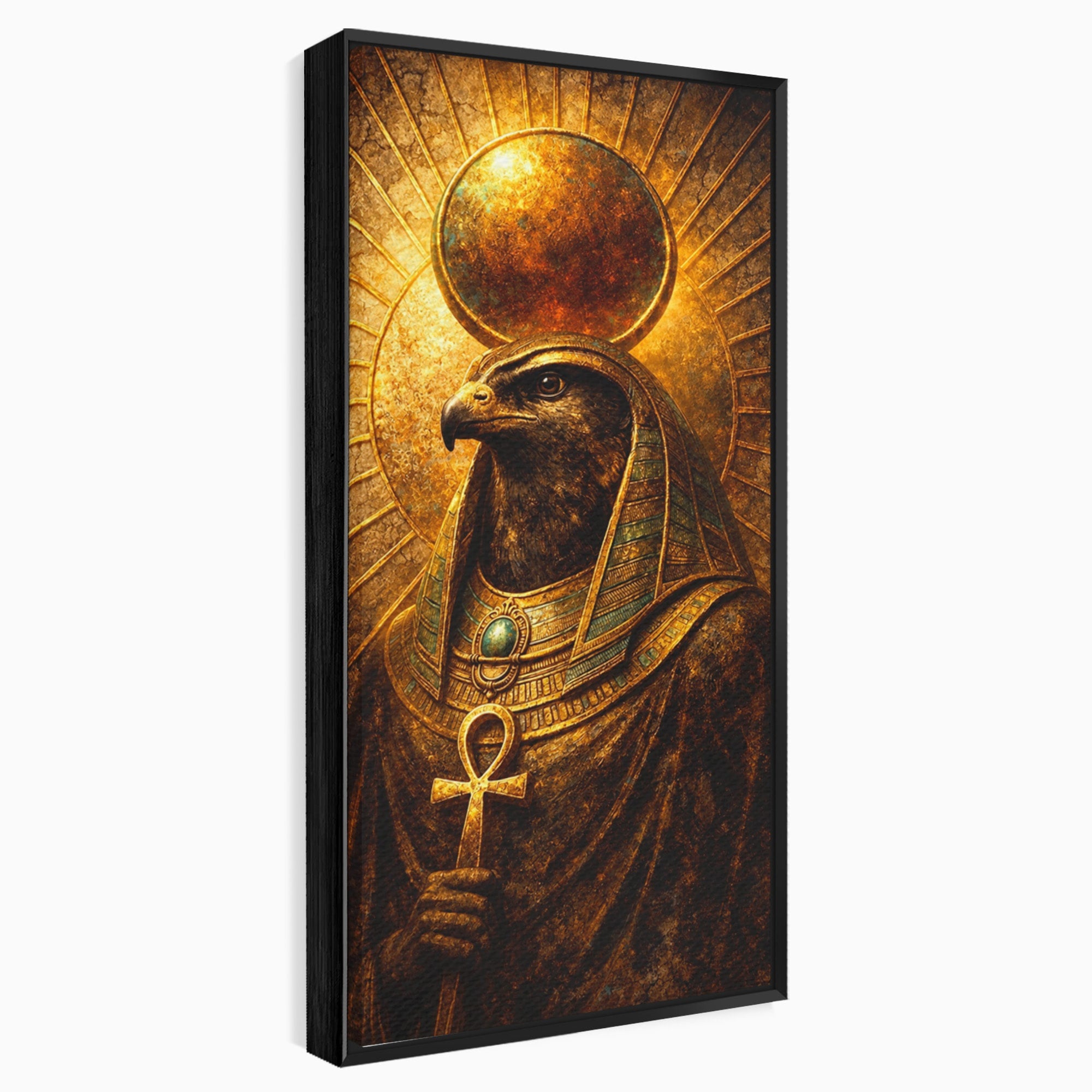 Tablou Canvas Premium LuxCanva® T1035, Zeul Egiptean Horus, Egipt, Mitologie, Zeitate, Vultur, Living, Culori Vibrante