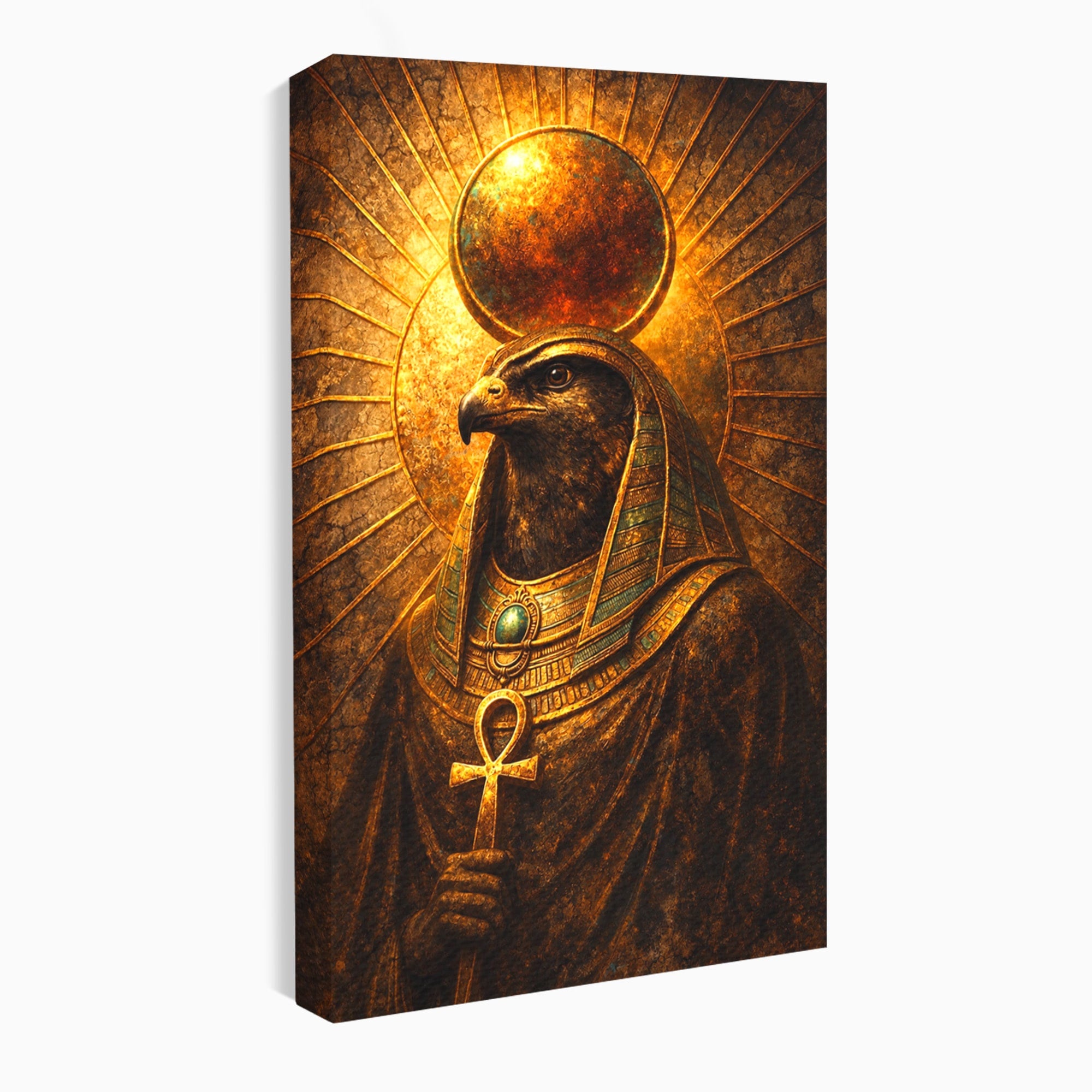 Tablou Canvas Premium LuxCanva® T1035, Zeul Egiptean Horus, Egipt, Mitologie, Zeitate, Vultur, Living, Culori Vibrante