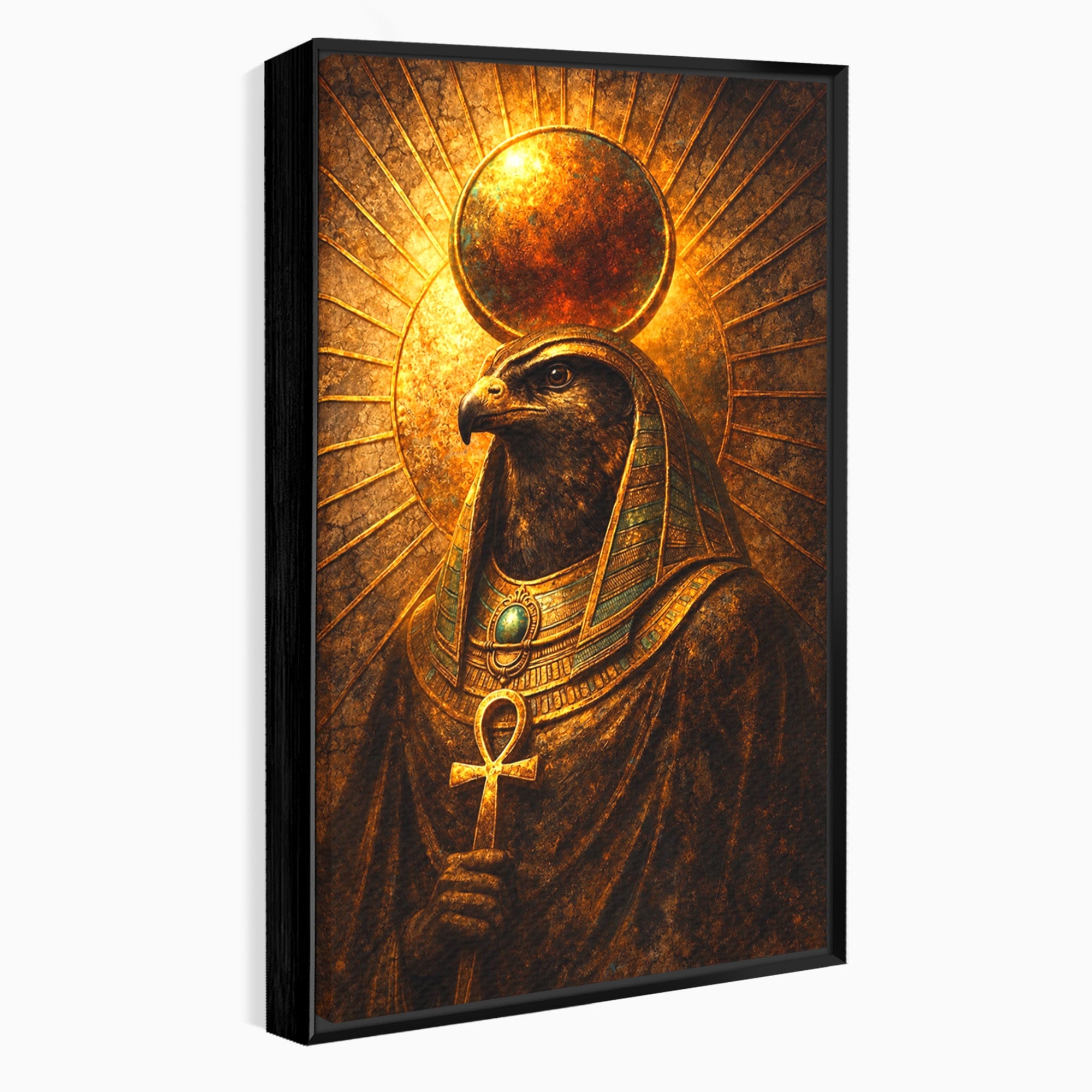 Tablou Canvas Premium LuxCanva® T1035, Zeul Egiptean Horus, Egipt, Mitologie, Zeitate, Vultur, Living, Culori Vibrante