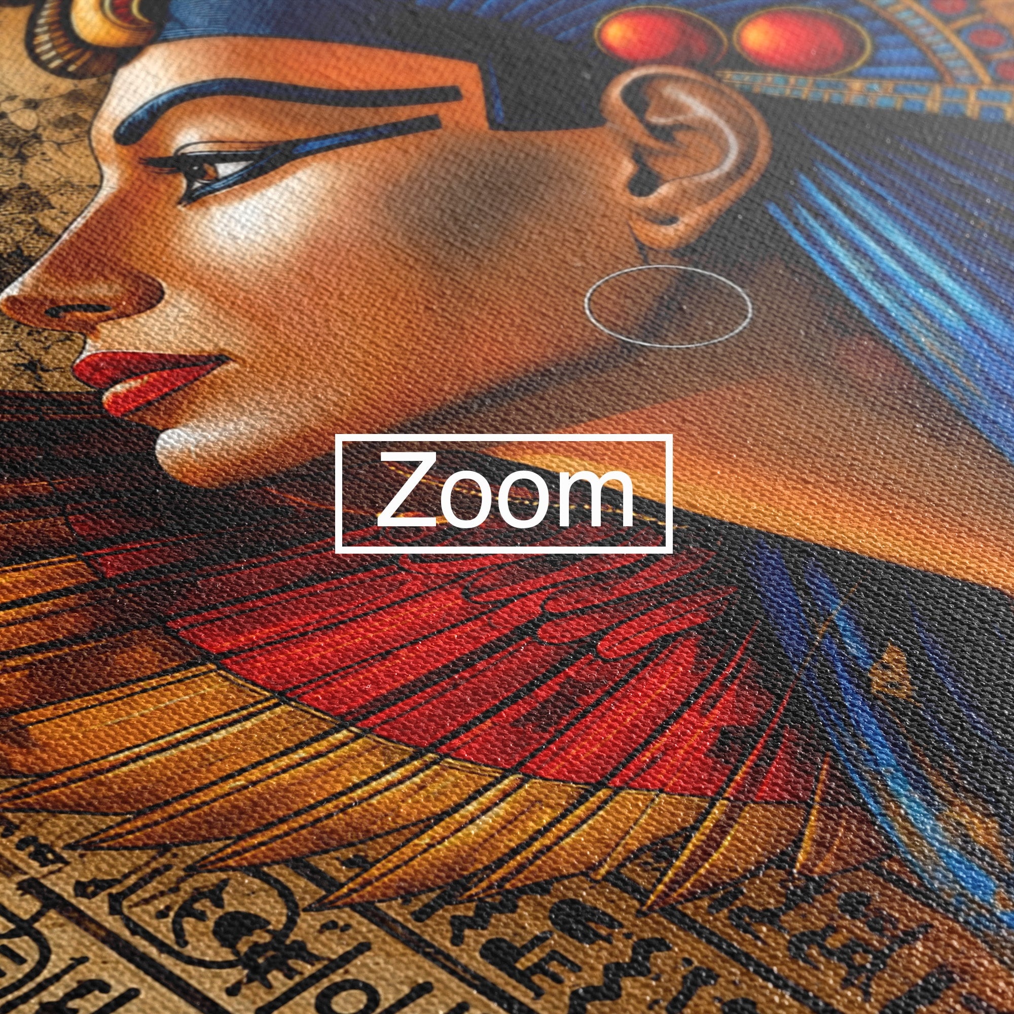 Tablou Canvas Premium LuxCanva® T1036, Privirea Zeitei Egiptene, Egipt, Regina, Portret, Istorie, Dormitor, Culori Vibrante