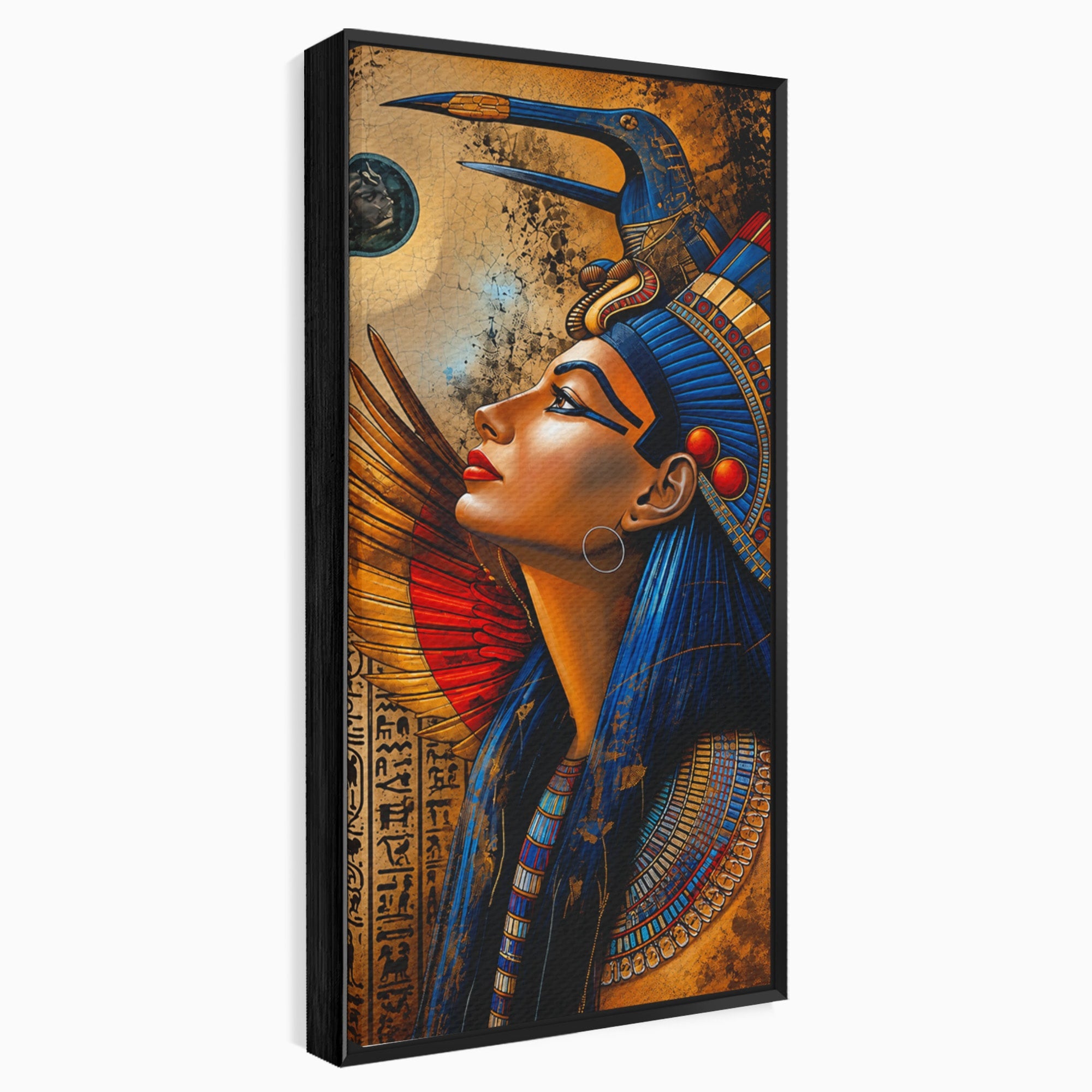 Tablou Canvas Premium LuxCanva® T1036, Privirea Zeitei Egiptene, Egipt, Regina, Portret, Istorie, Dormitor, Culori Vibrante