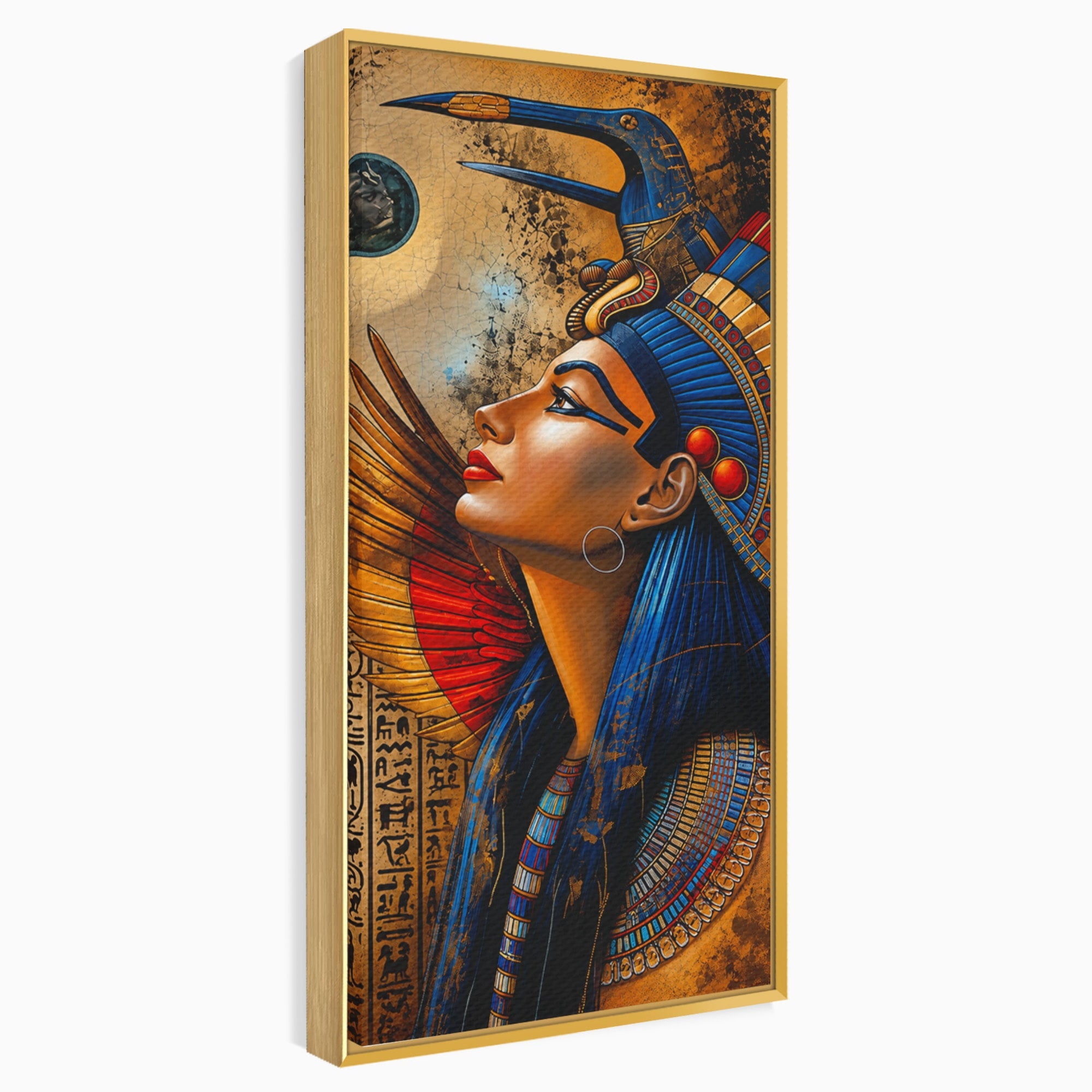 Tablou Canvas Premium LuxCanva® T1036, Privirea Zeitei Egiptene, Egipt, Regina, Portret, Istorie, Dormitor, Culori Vibrante