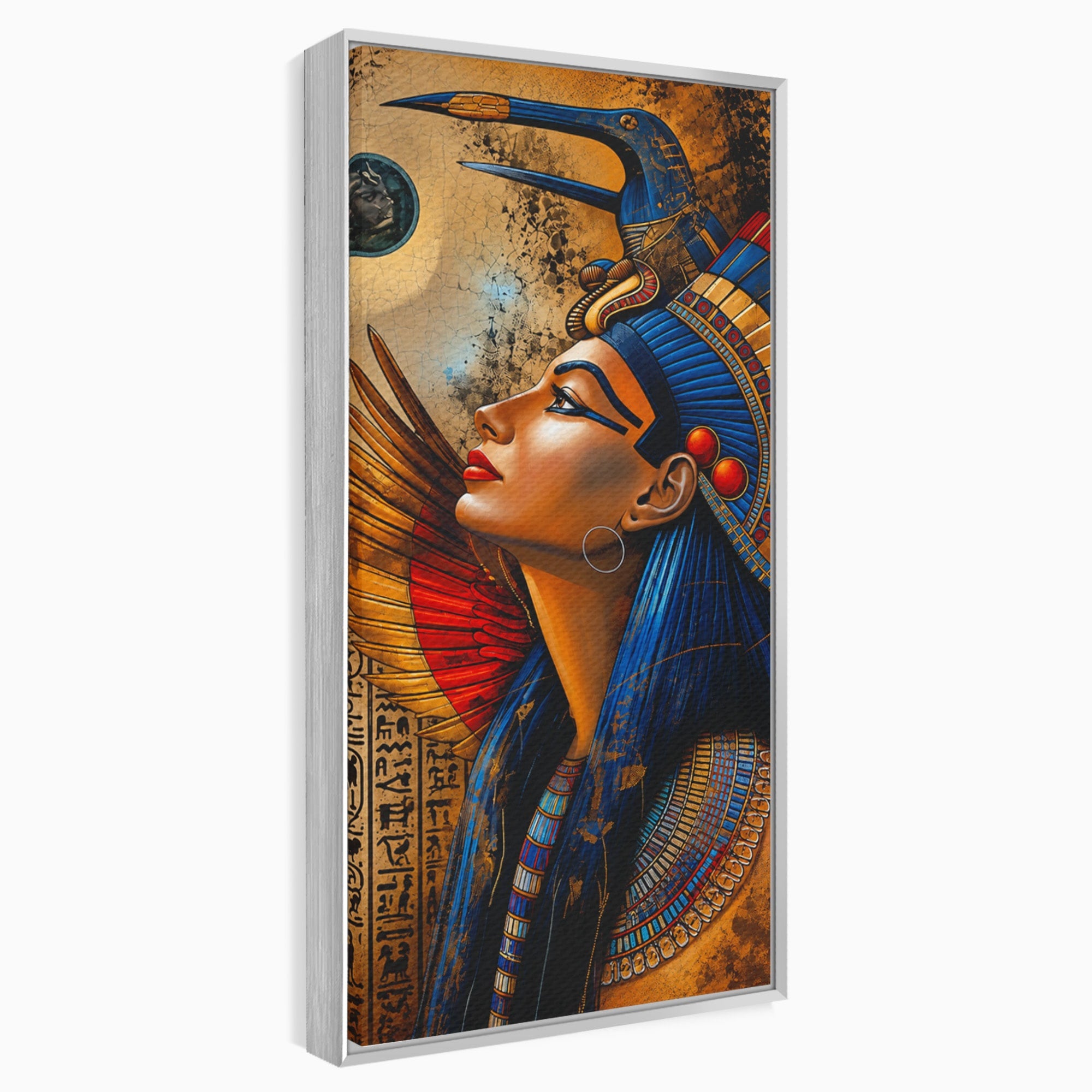 Tablou Canvas Premium LuxCanva® T1036, Privirea Zeitei Egiptene, Egipt, Regina, Portret, Istorie, Dormitor, Culori Vibrante