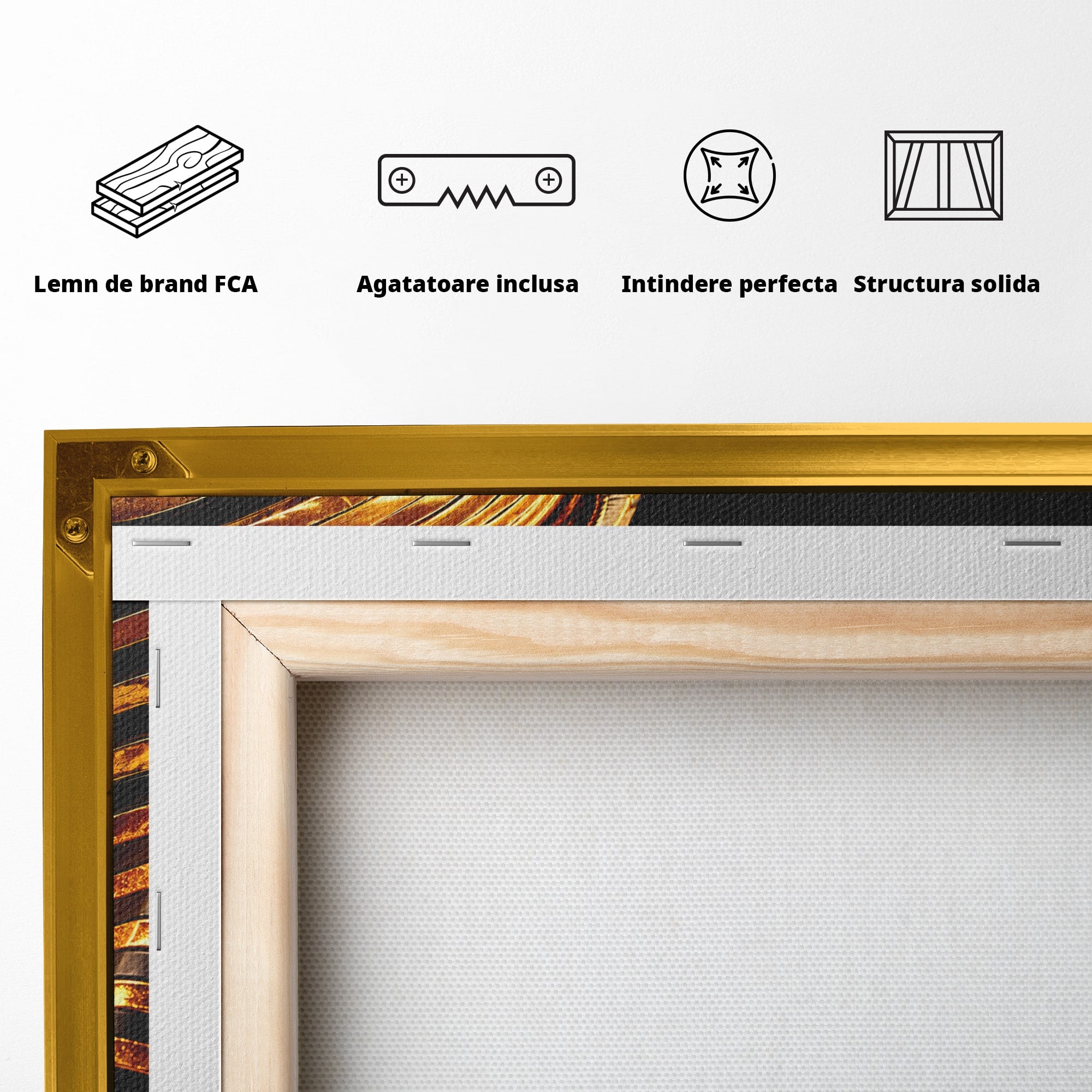 Tablou Canvas Premium LuxCanva® T1037, Faraonul Tutankhamon, Faraon, Egipt, Istorie, Portret, Dormitor, Birou, Culori Vibrante