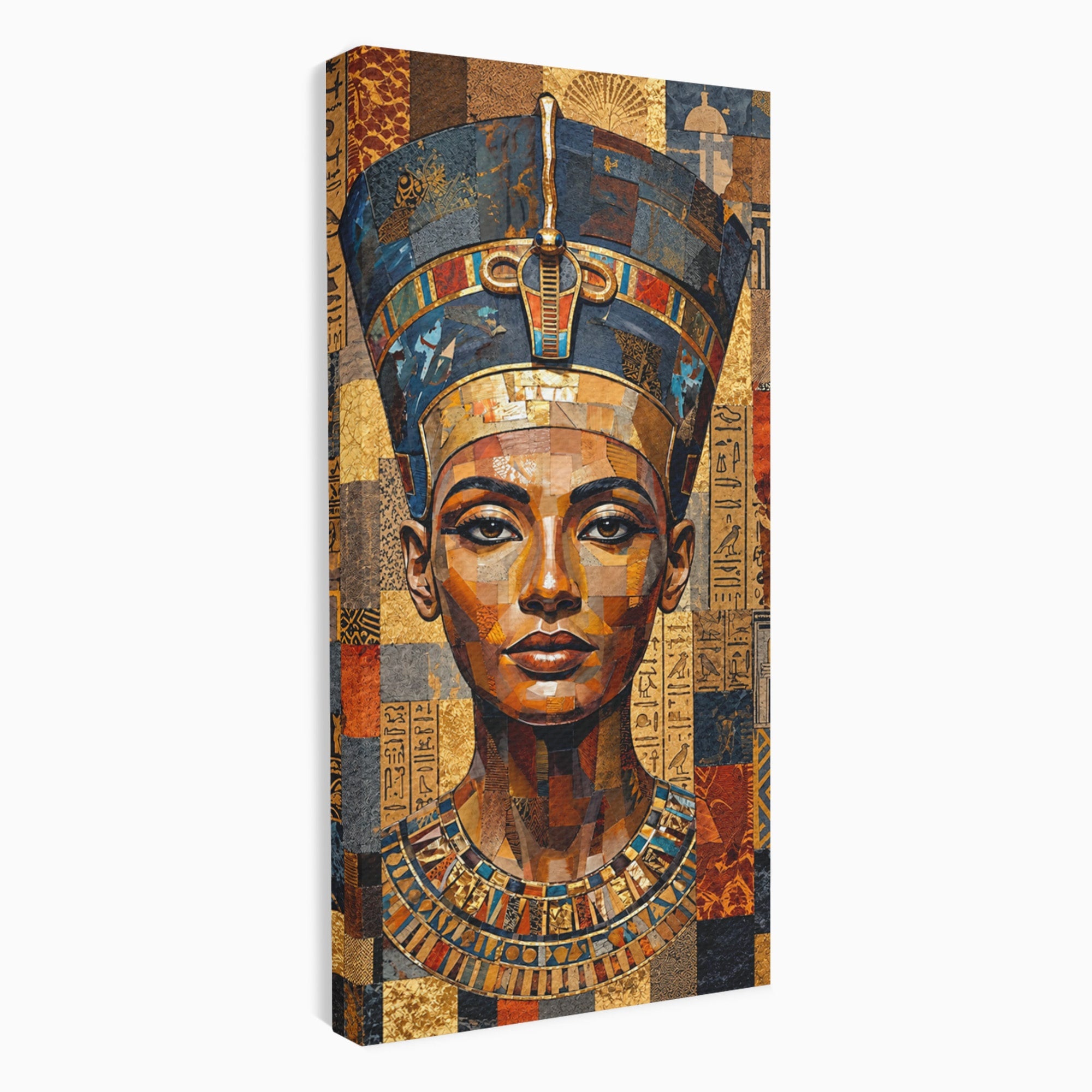 Tablou Canvas Premium LuxCanva® T1038, Regina Nefertiti, Egipt, Portret, Antichitate, Cultura, Dormitor, Culori Vibrante
