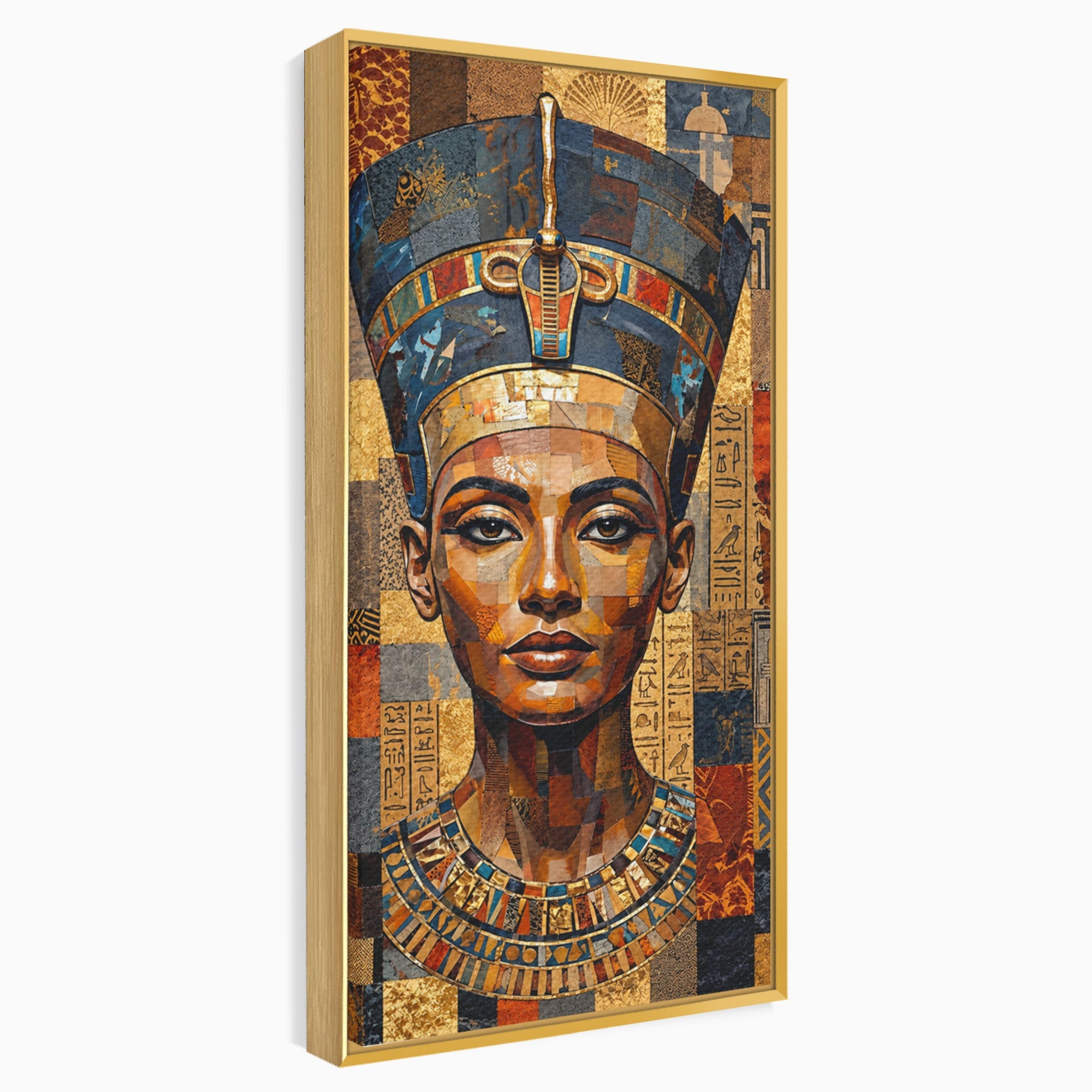 Tablou Canvas Premium LuxCanva® T1038, Regina Nefertiti, Egipt, Portret, Antichitate, Cultura, Dormitor, Culori Vibrante