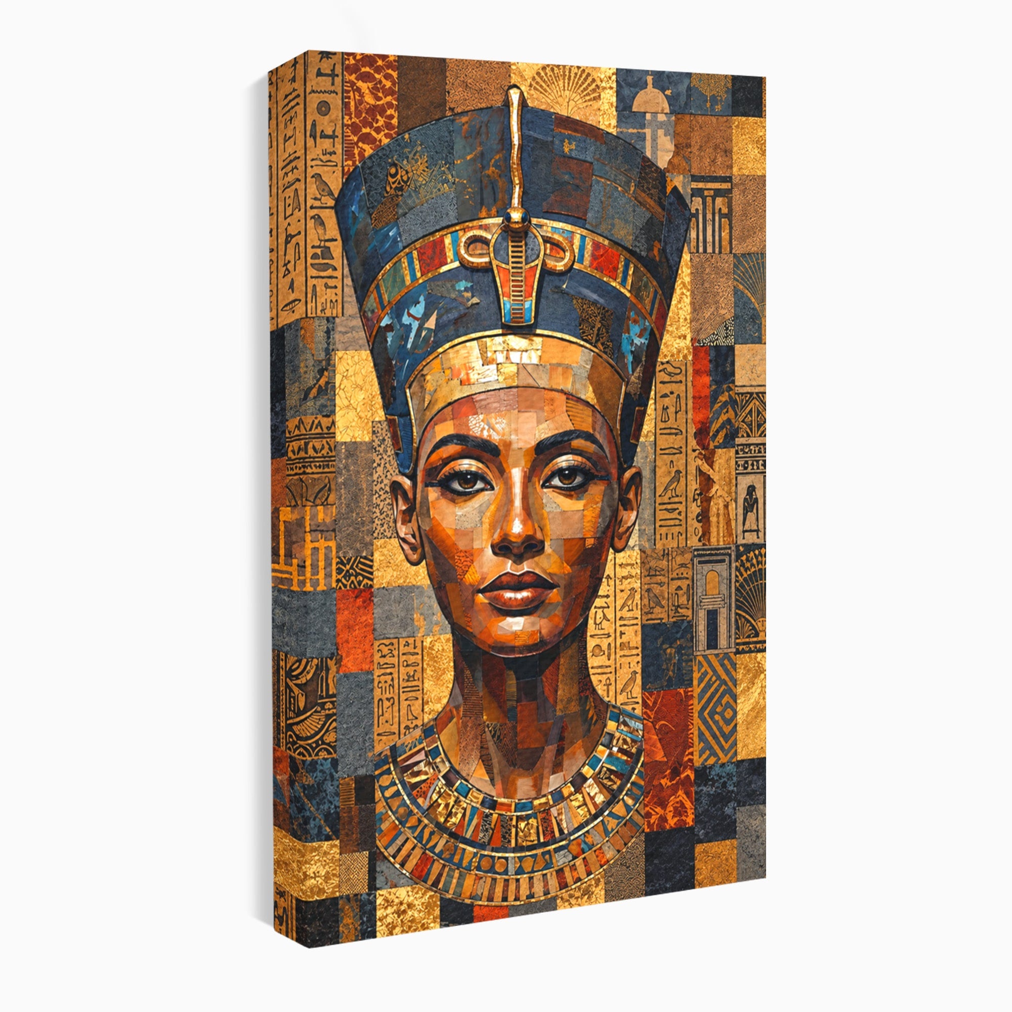 Tablou Canvas Premium LuxCanva® T1038, Regina Nefertiti, Egipt, Portret, Antichitate, Cultura, Dormitor, Culori Vibrante