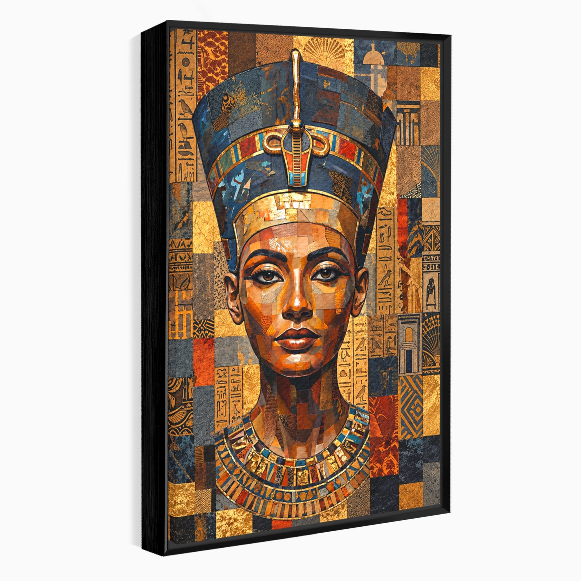 Tablou Canvas Premium LuxCanva® T1038, Regina Nefertiti, Egipt, Portret, Antichitate, Cultura, Dormitor, Culori Vibrante