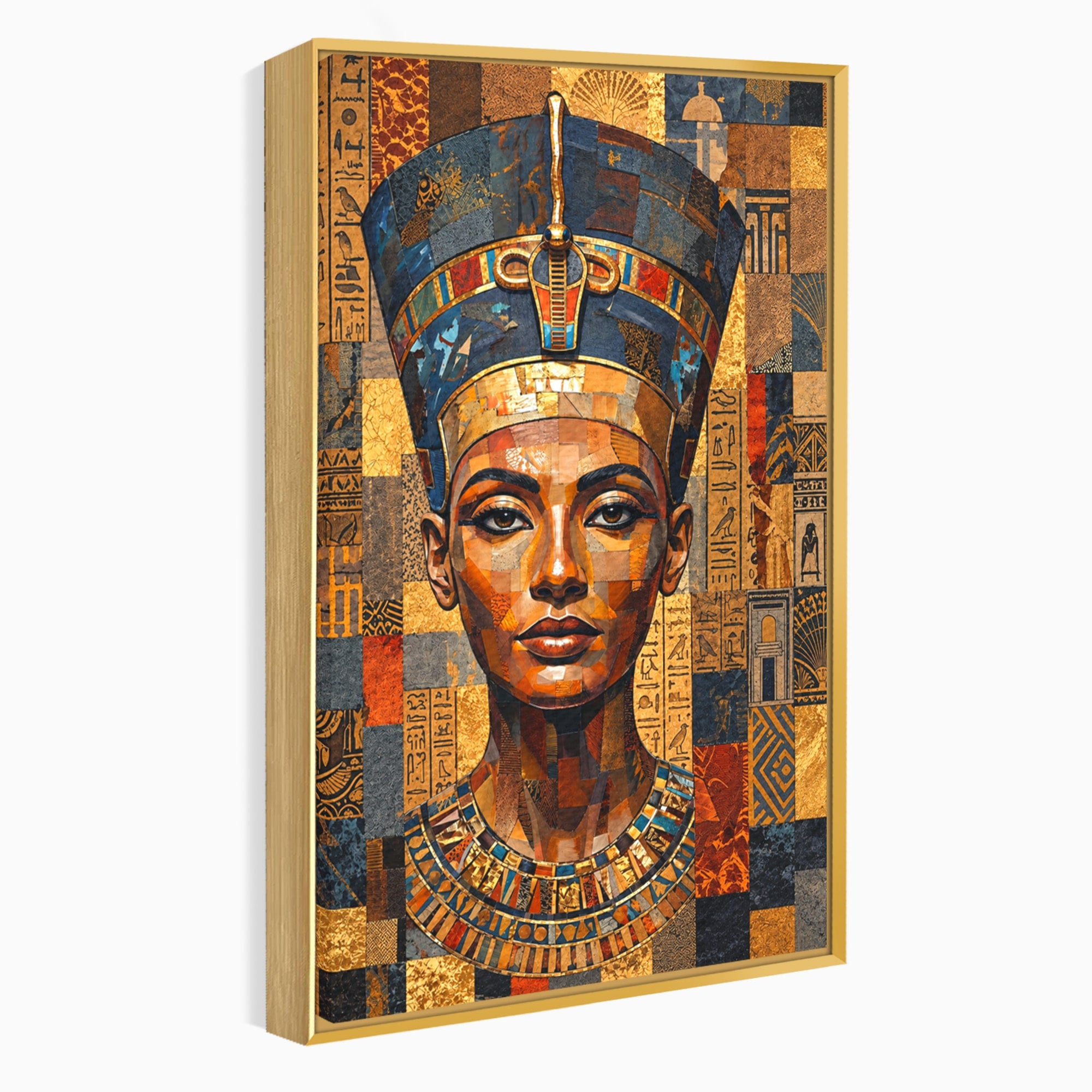 Tablou Canvas Premium LuxCanva® T1038, Regina Nefertiti, Egipt, Portret, Antichitate, Cultura, Dormitor, Culori Vibrante