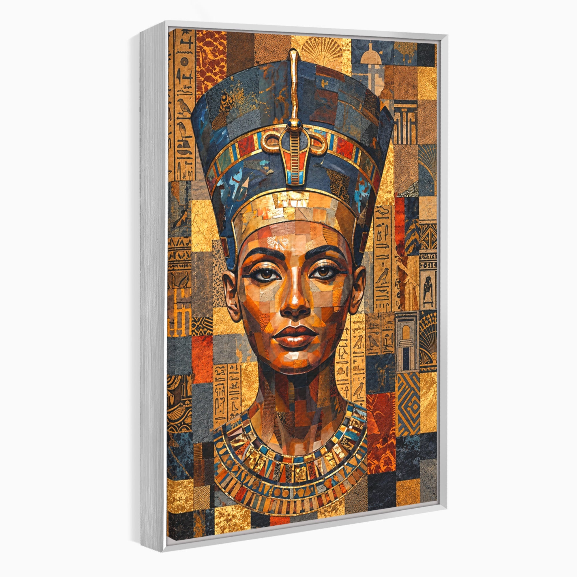 Tablou Canvas Premium LuxCanva® T1038, Regina Nefertiti, Egipt, Portret, Antichitate, Cultura, Dormitor, Culori Vibrante