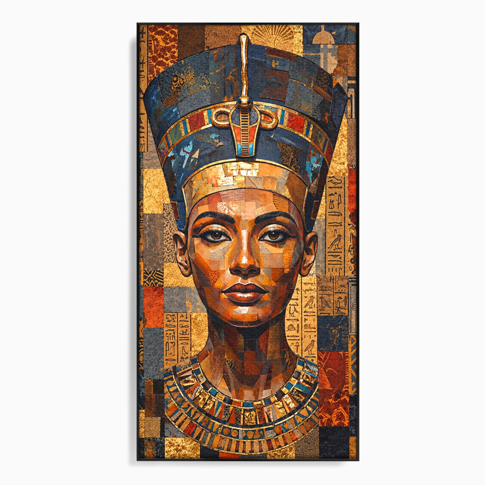Tablou Canvas Premium LuxCanva® T1038, Regina Nefertiti, Egipt, Portret, Antichitate, Cultura, Dormitor, Culori Vibrante